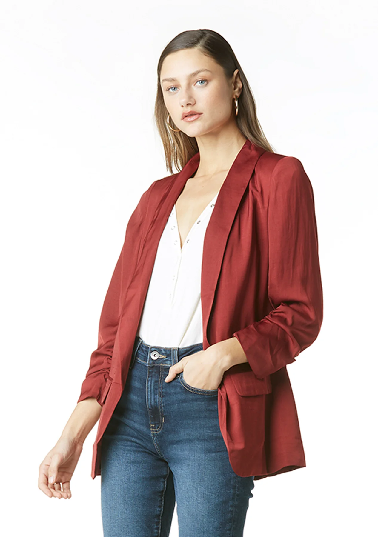 Kia Poly Satin Blazer