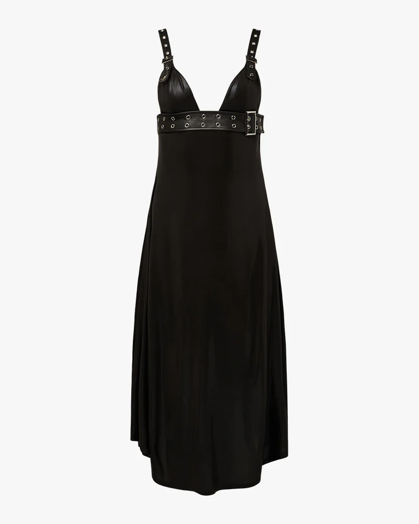 Belt Bodice Midi Dress