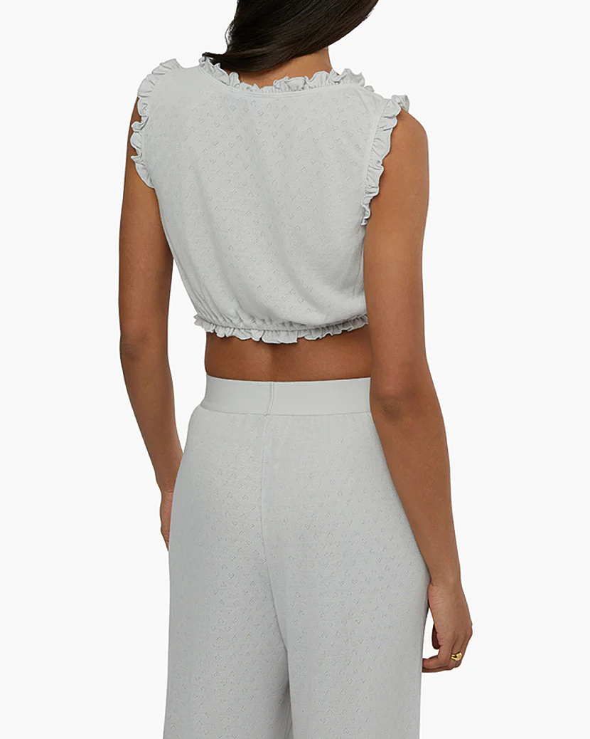 Pointelle Ruffle Tank