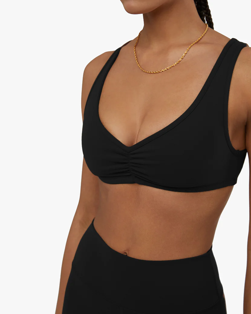 Ruched Scoop Neck Bra