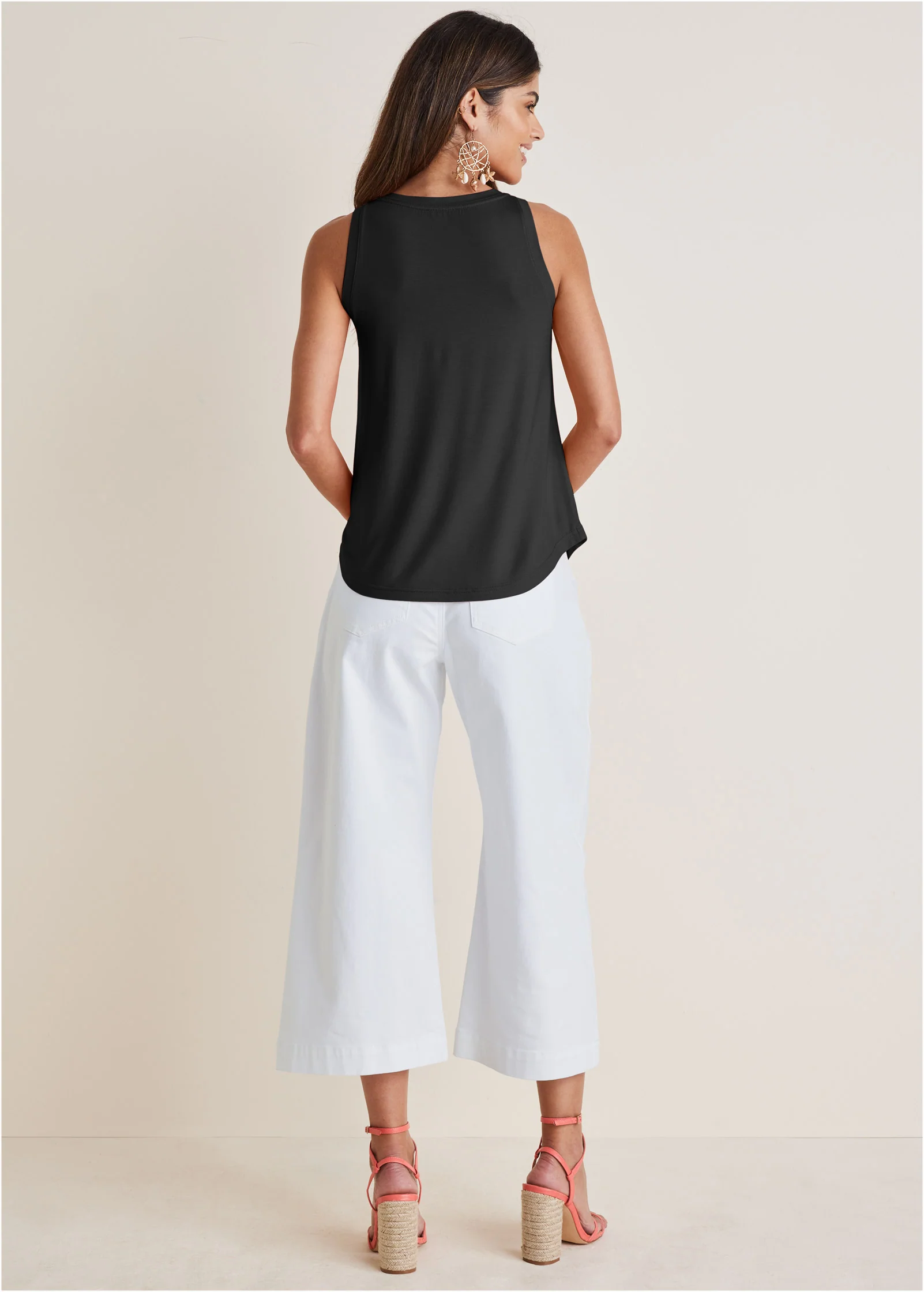 Scoop neck tank - Black