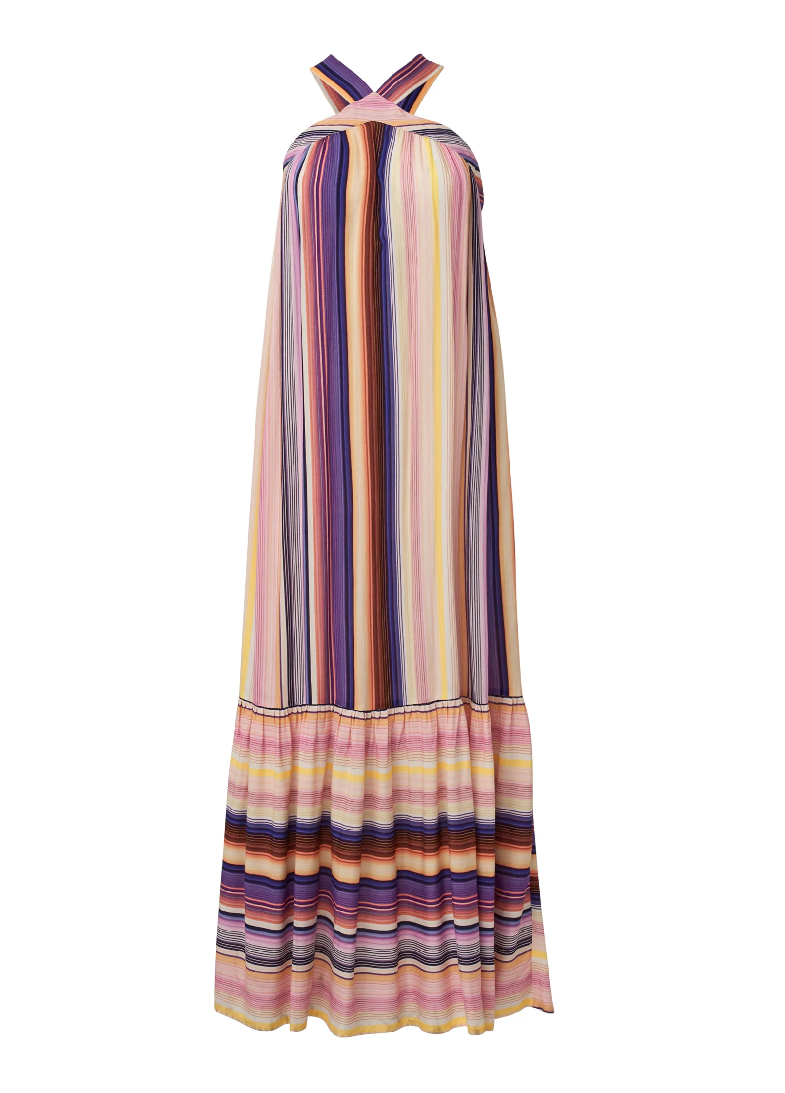 Striped tiered maxi dress - Multi