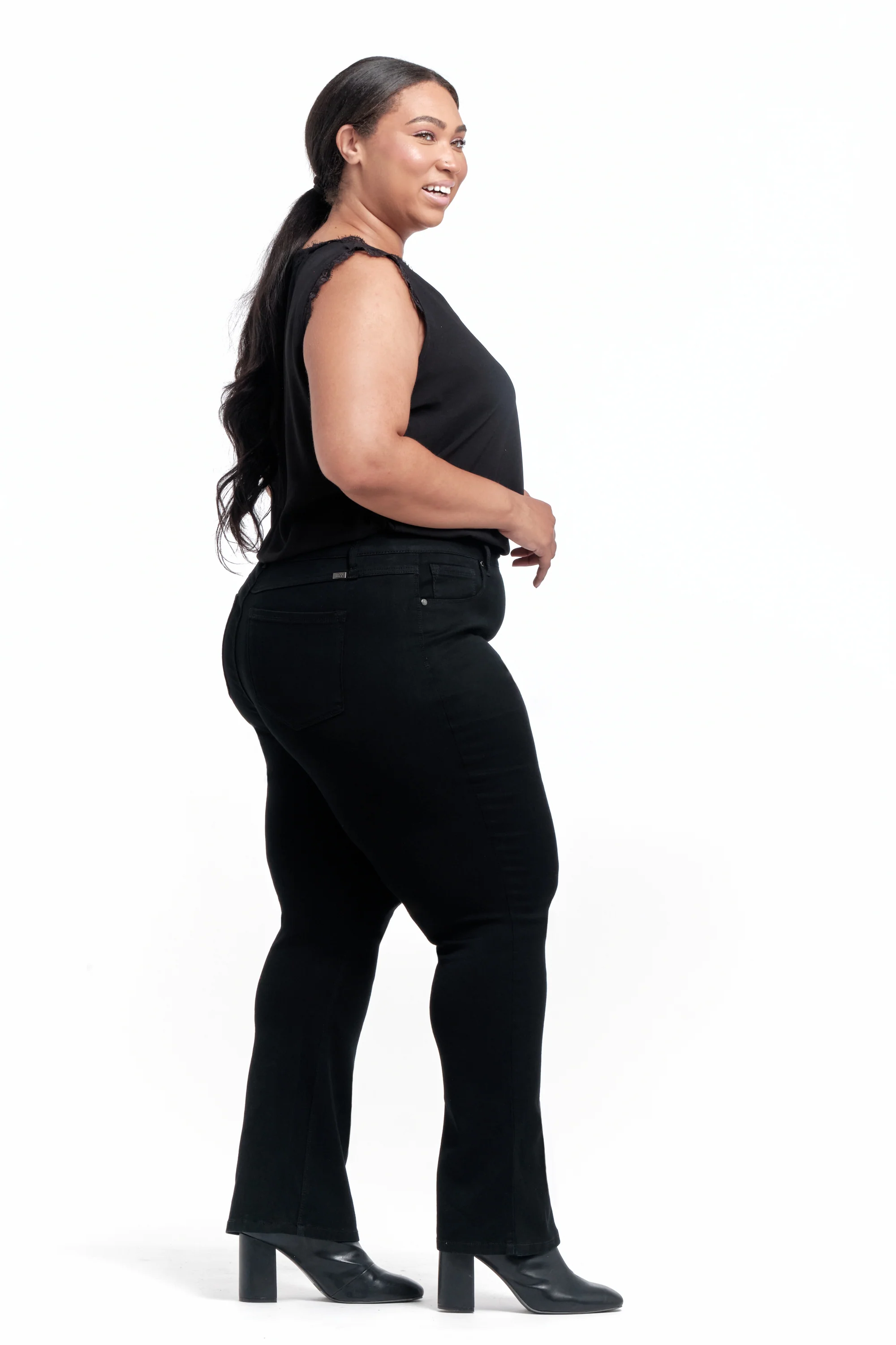 Plus Butter Bootcut Jeans in Black