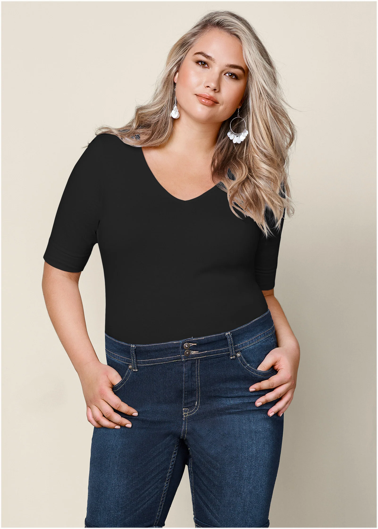 Long and lean tee - Black