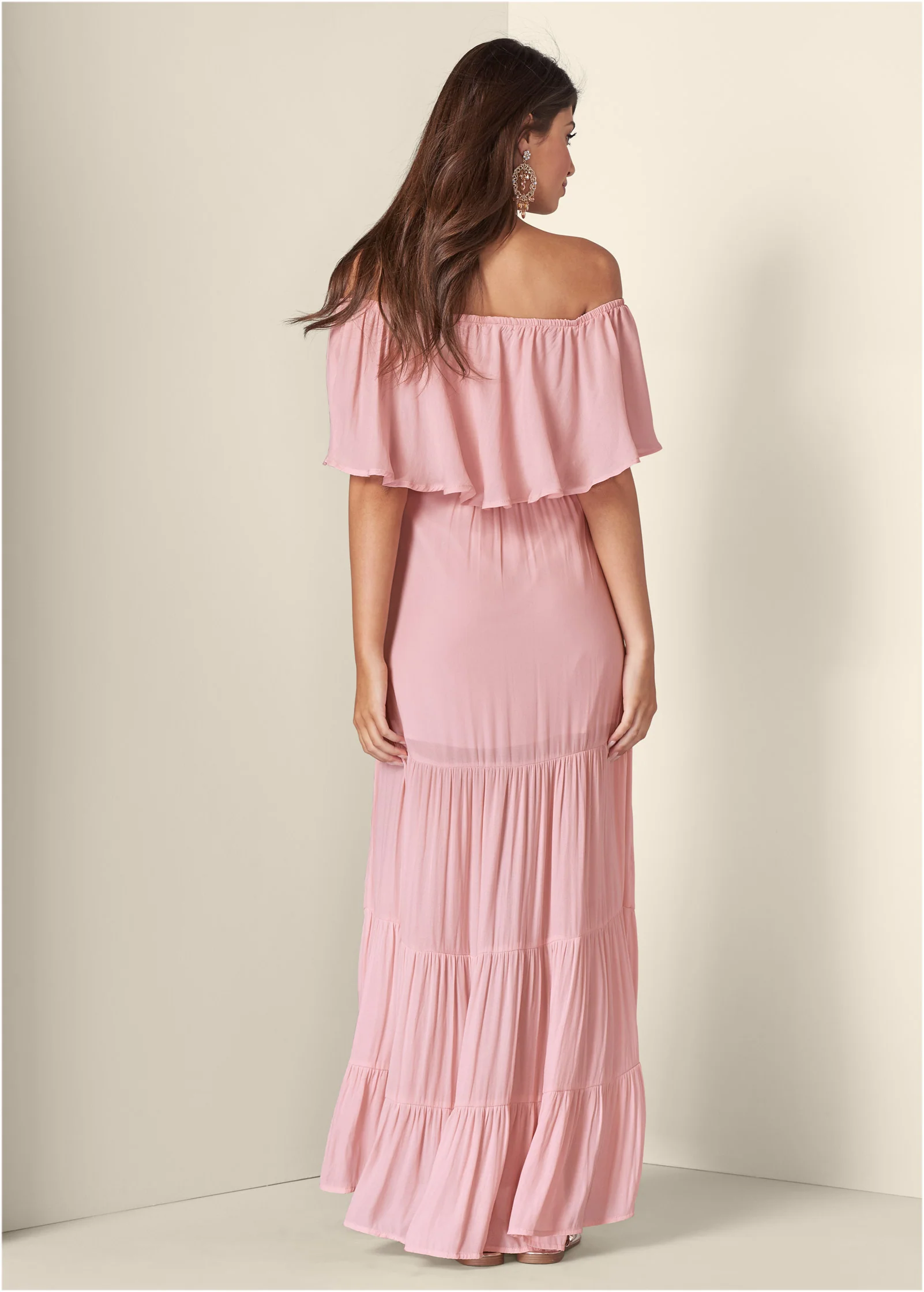 Tiered maxi dress - Blush