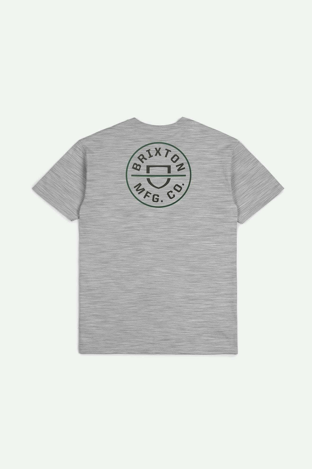 Crest II S/S Standard T-Shirt - Heather Grey/Washed Black/Pine Needle
