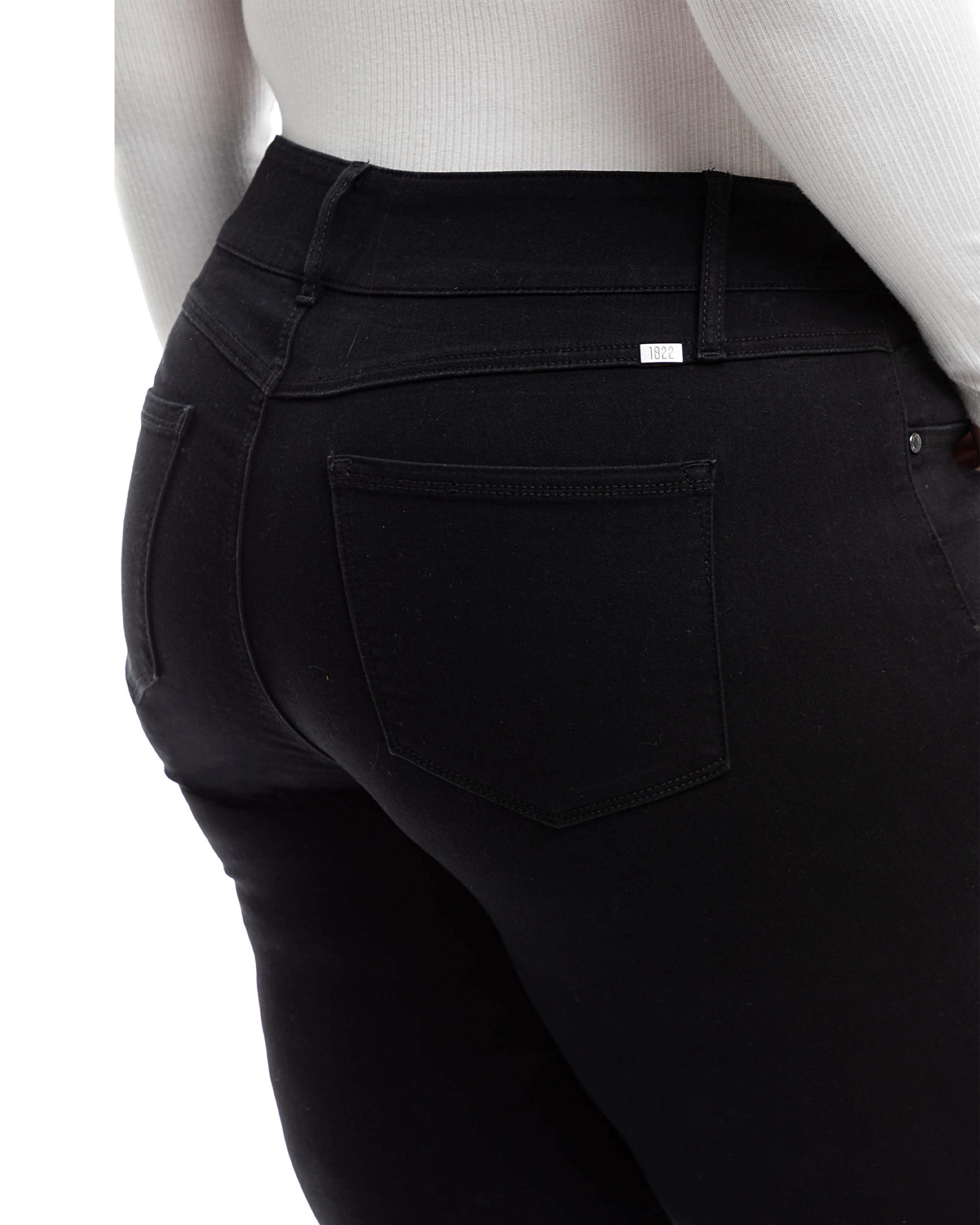 Plus High Rise Eco Ankle Skinny In Black