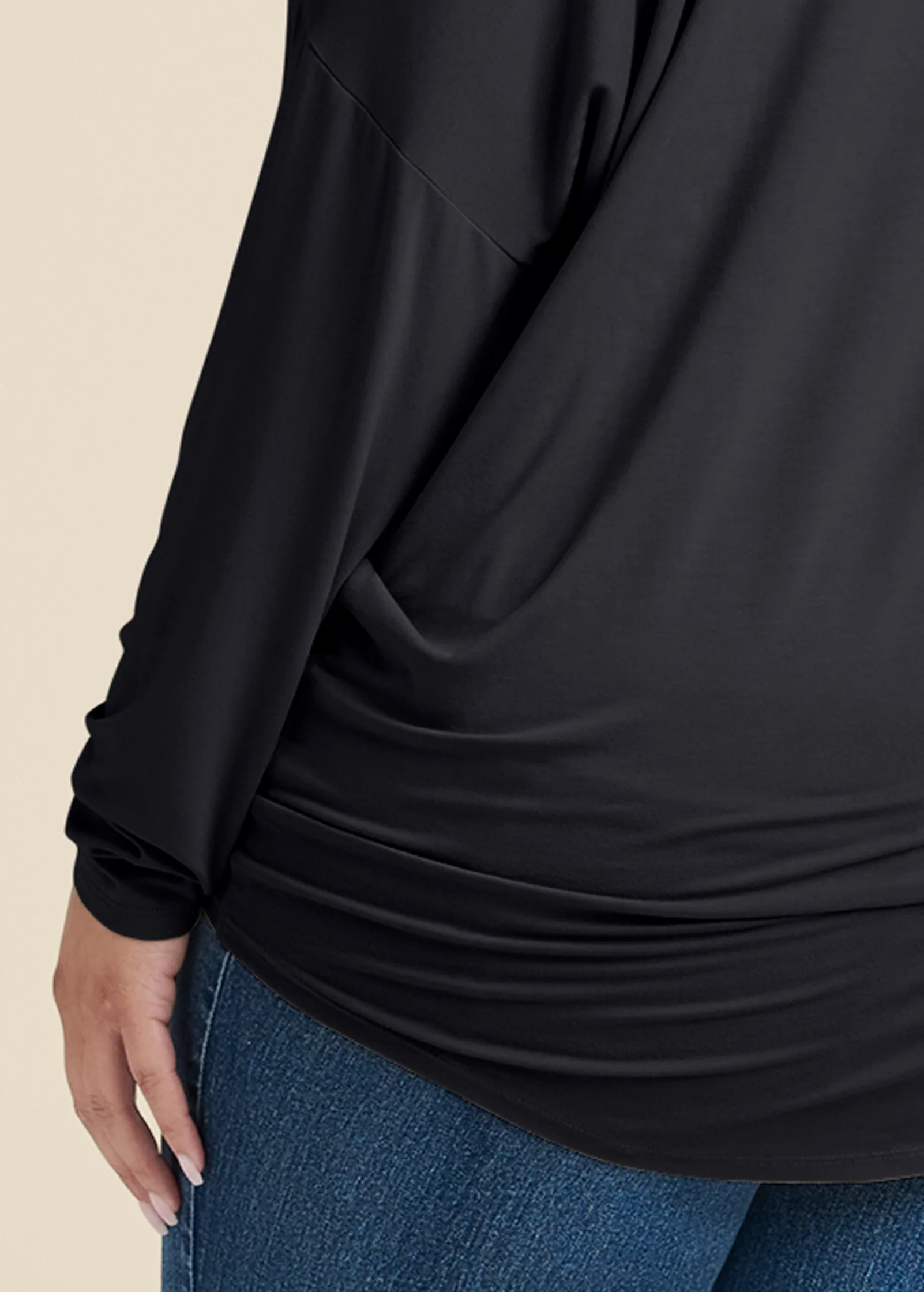 Casual long sleeve tee - Black
