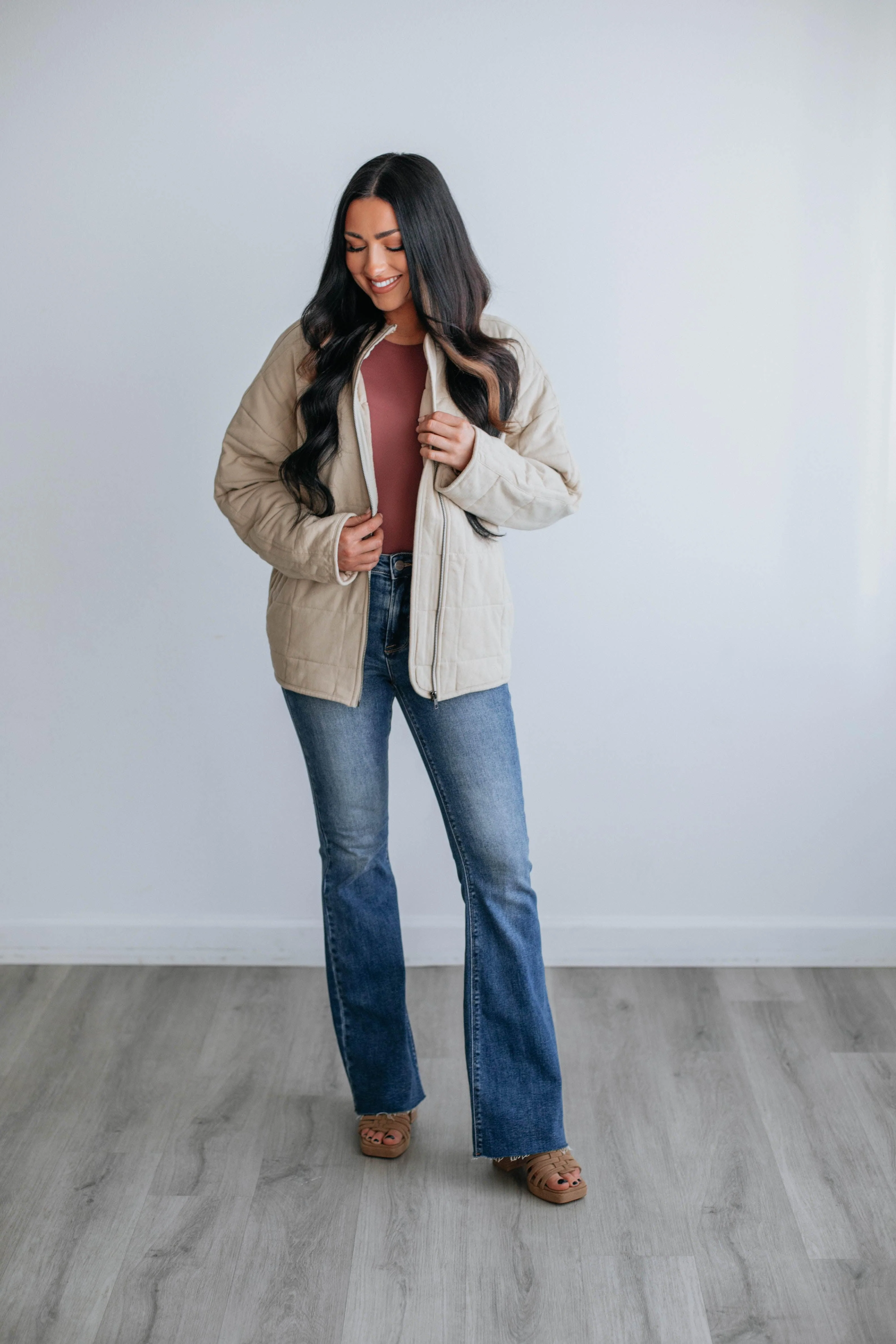 Winslie Quilted Jacket - Bone