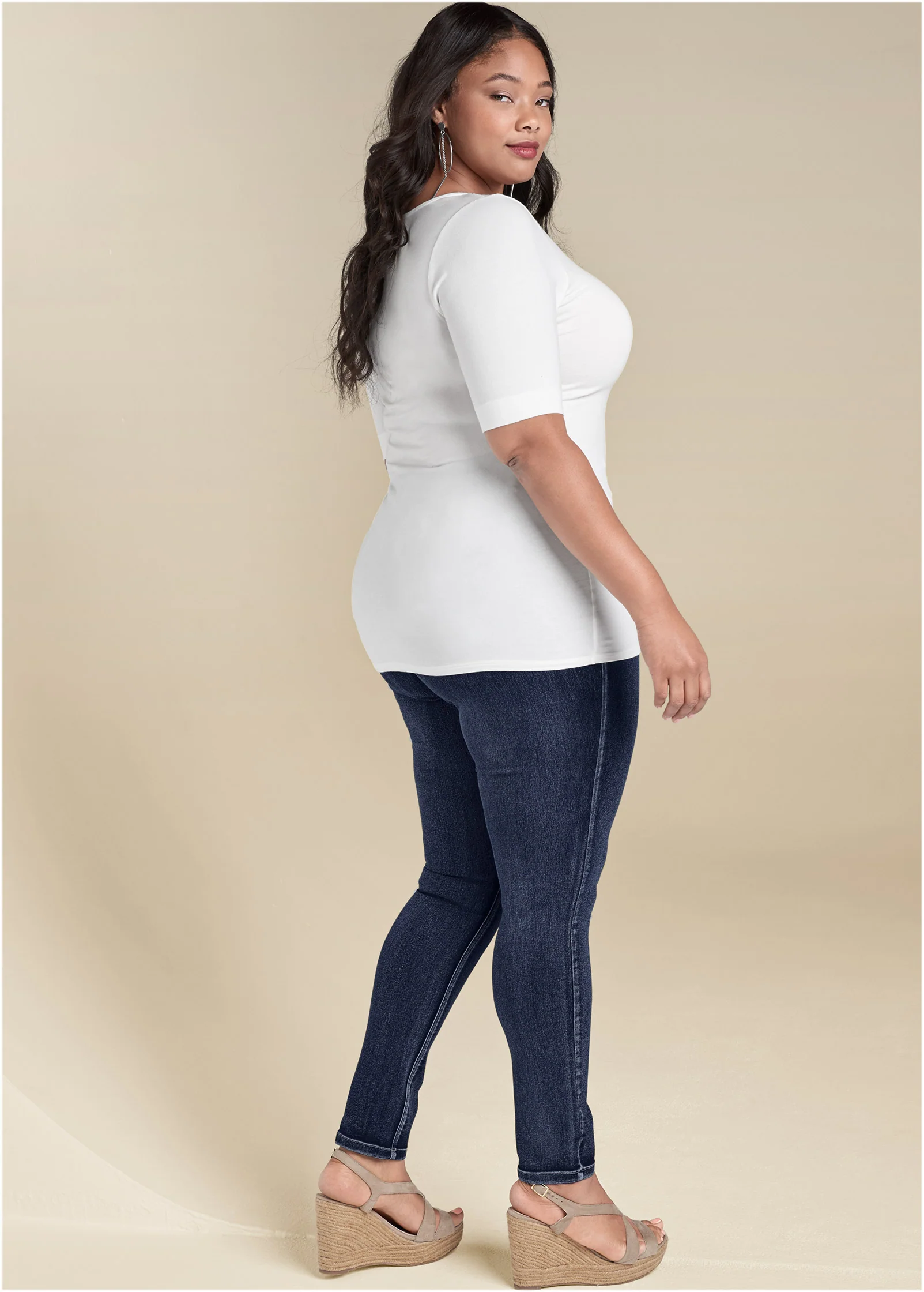 Long and lean tee - White