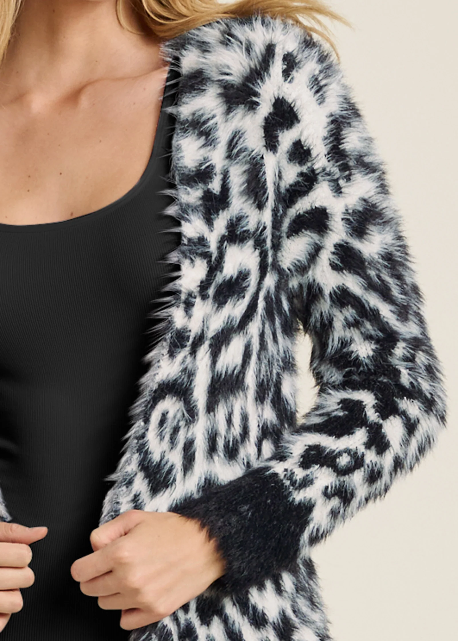 Leopard print cardigan - Snow Leopard