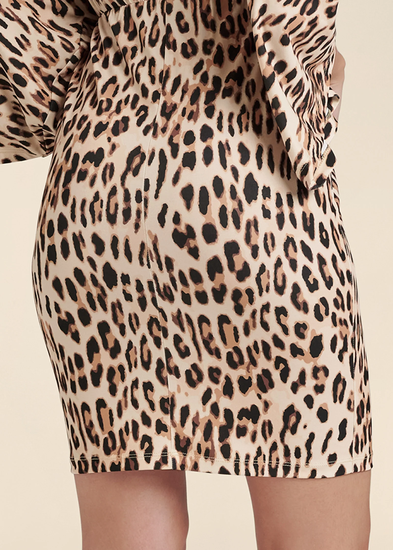 Tie front dress - Brown Multi