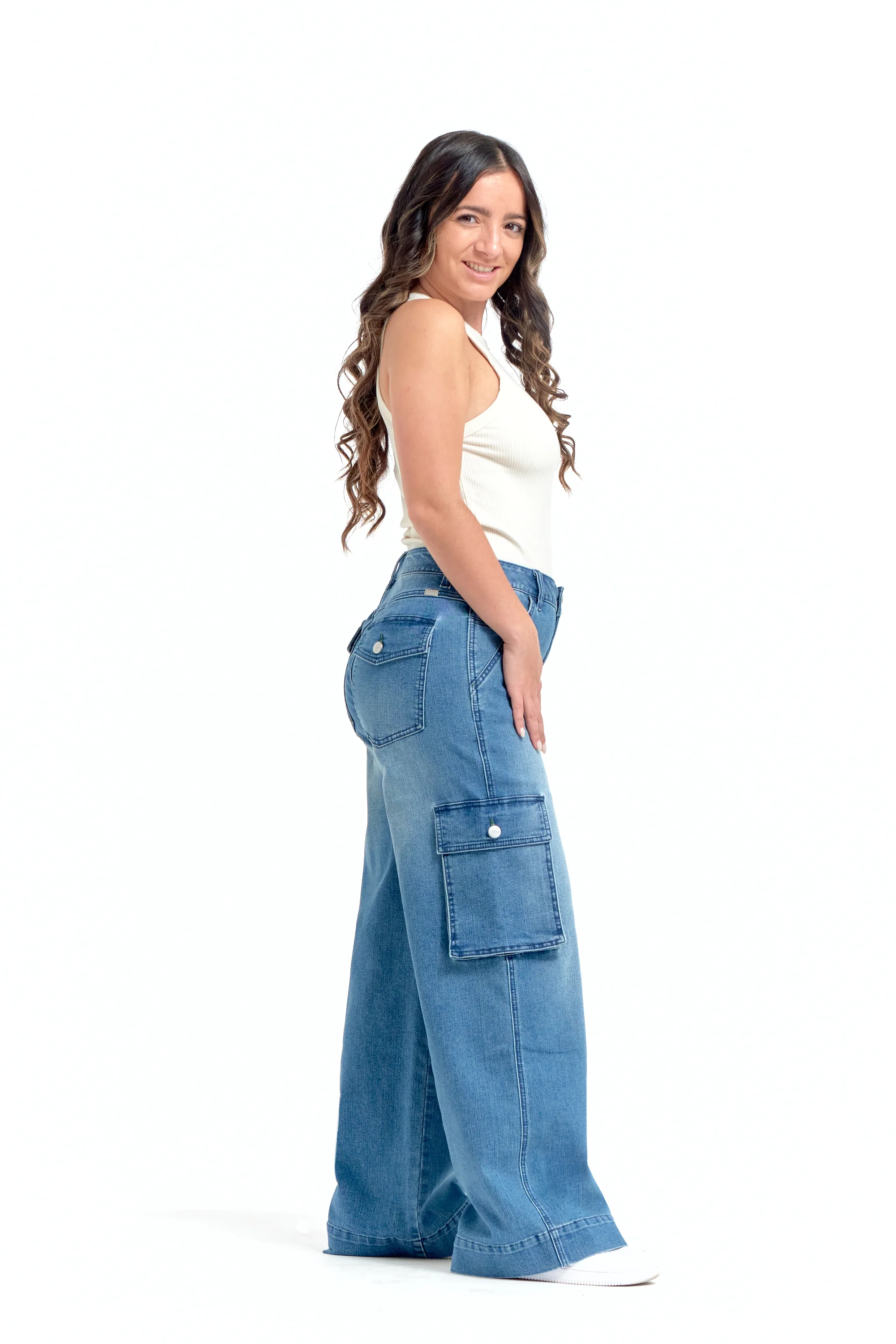 Petite Re:Denim Wide Leg in Zayden