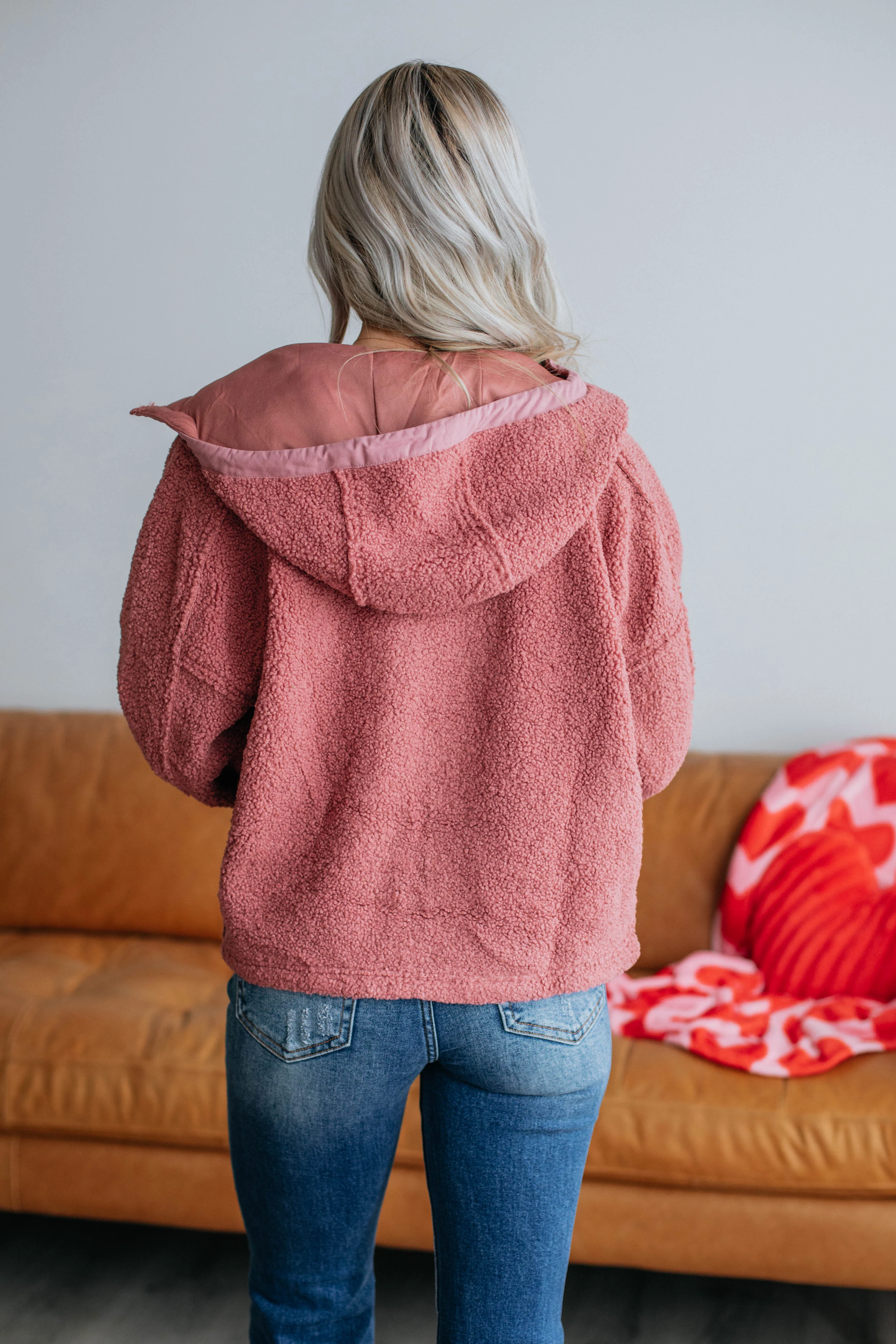 Pomery Zip-Up Jacket - Dark Mauve