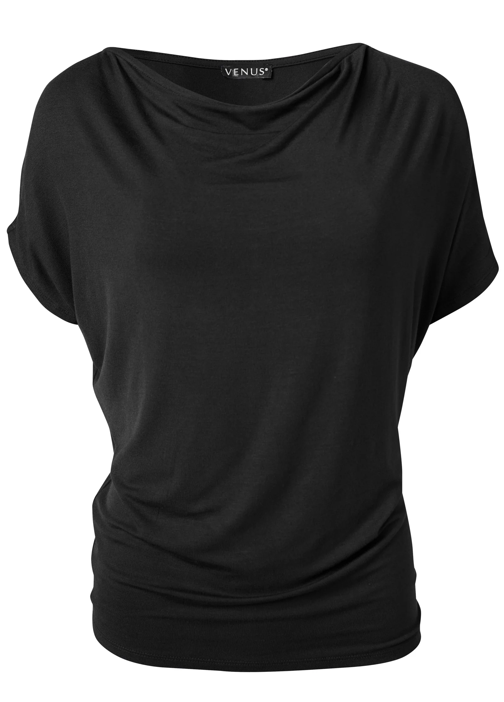 Basic flounce top - Black
