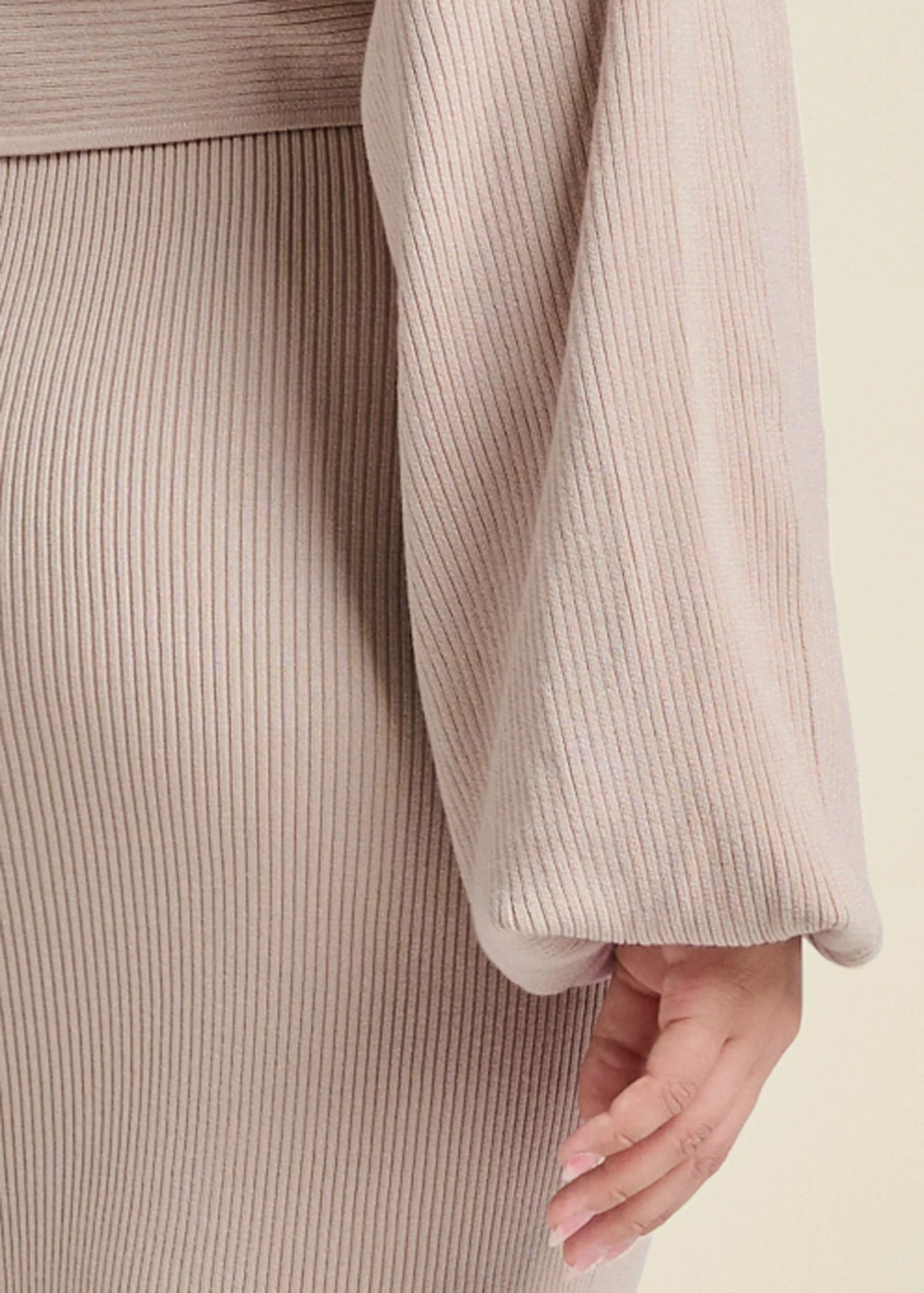 Shrug detail sweater dress  - Taupe
