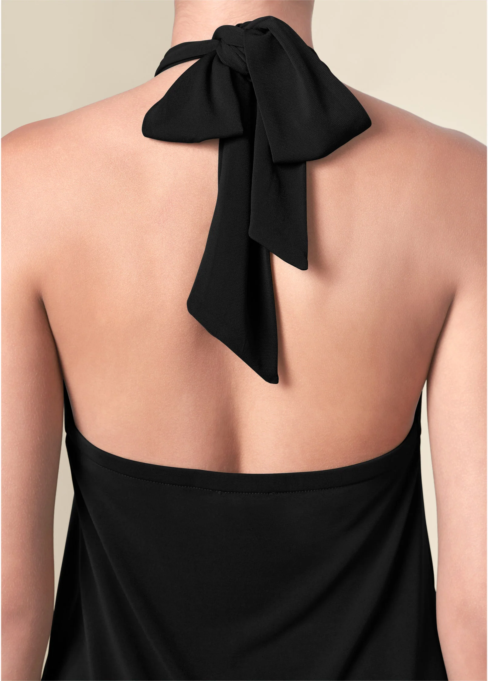 Halter tie dress - Black