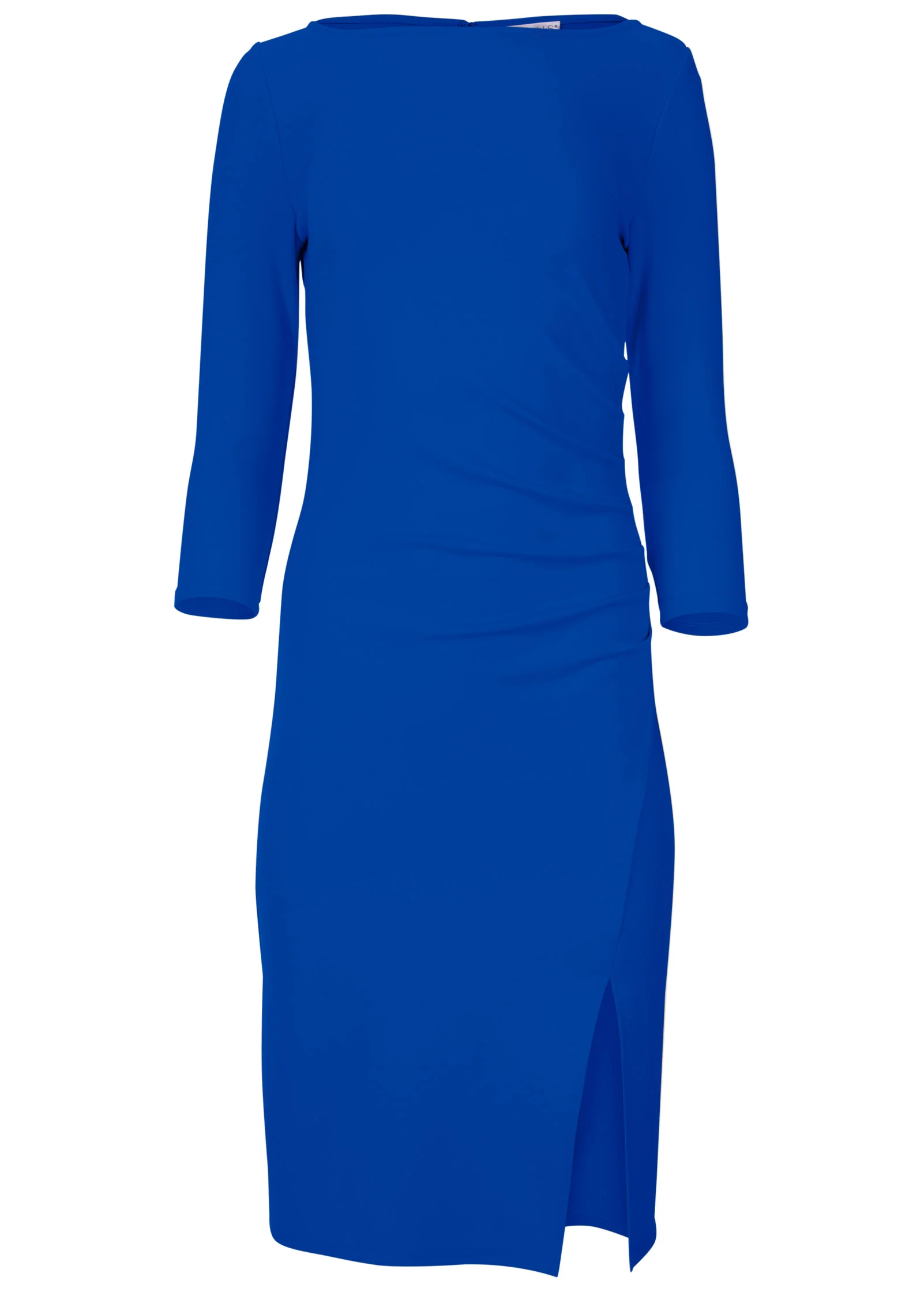 Ruched midi dress - Blue