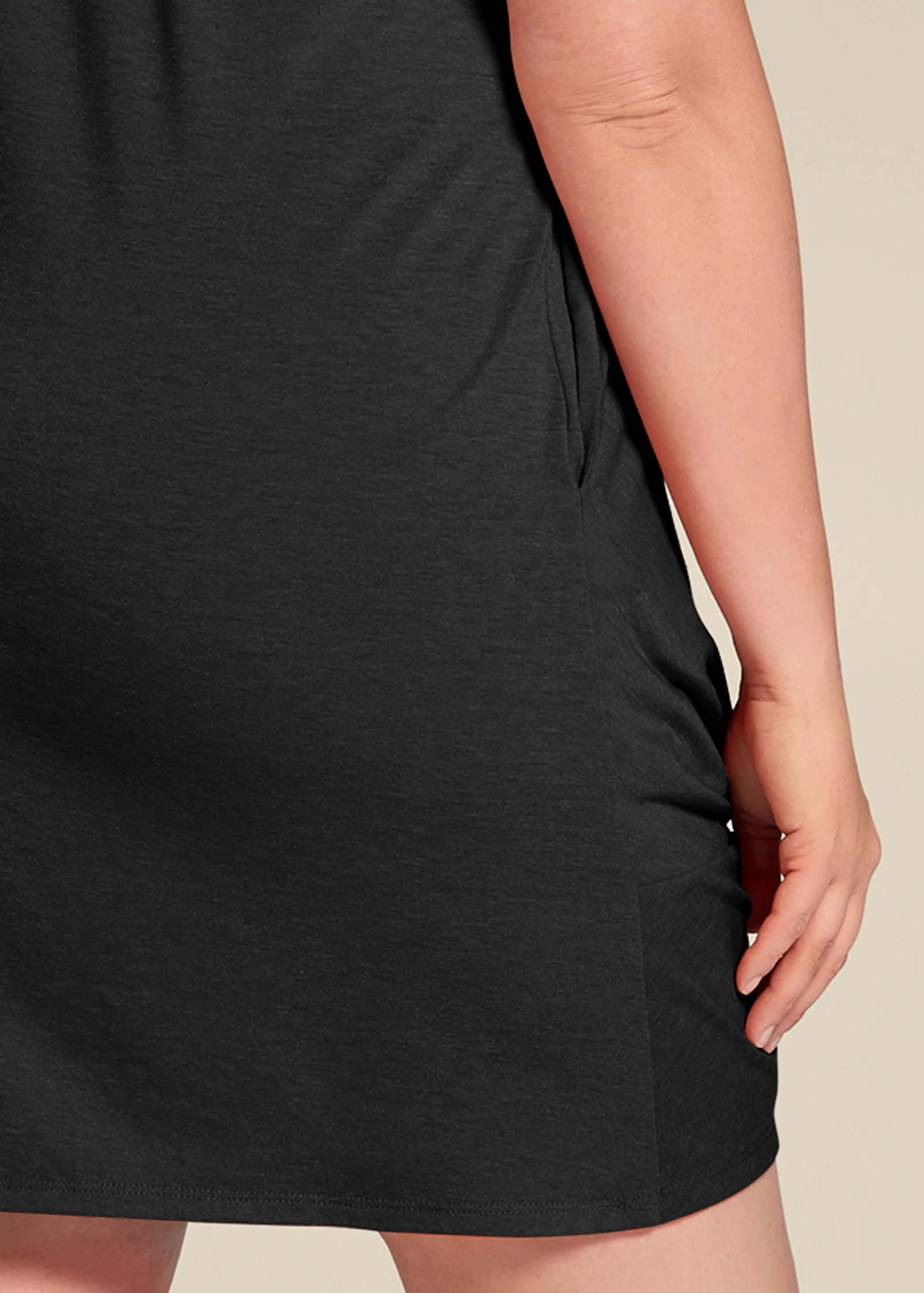 Knotted casual dress - Black