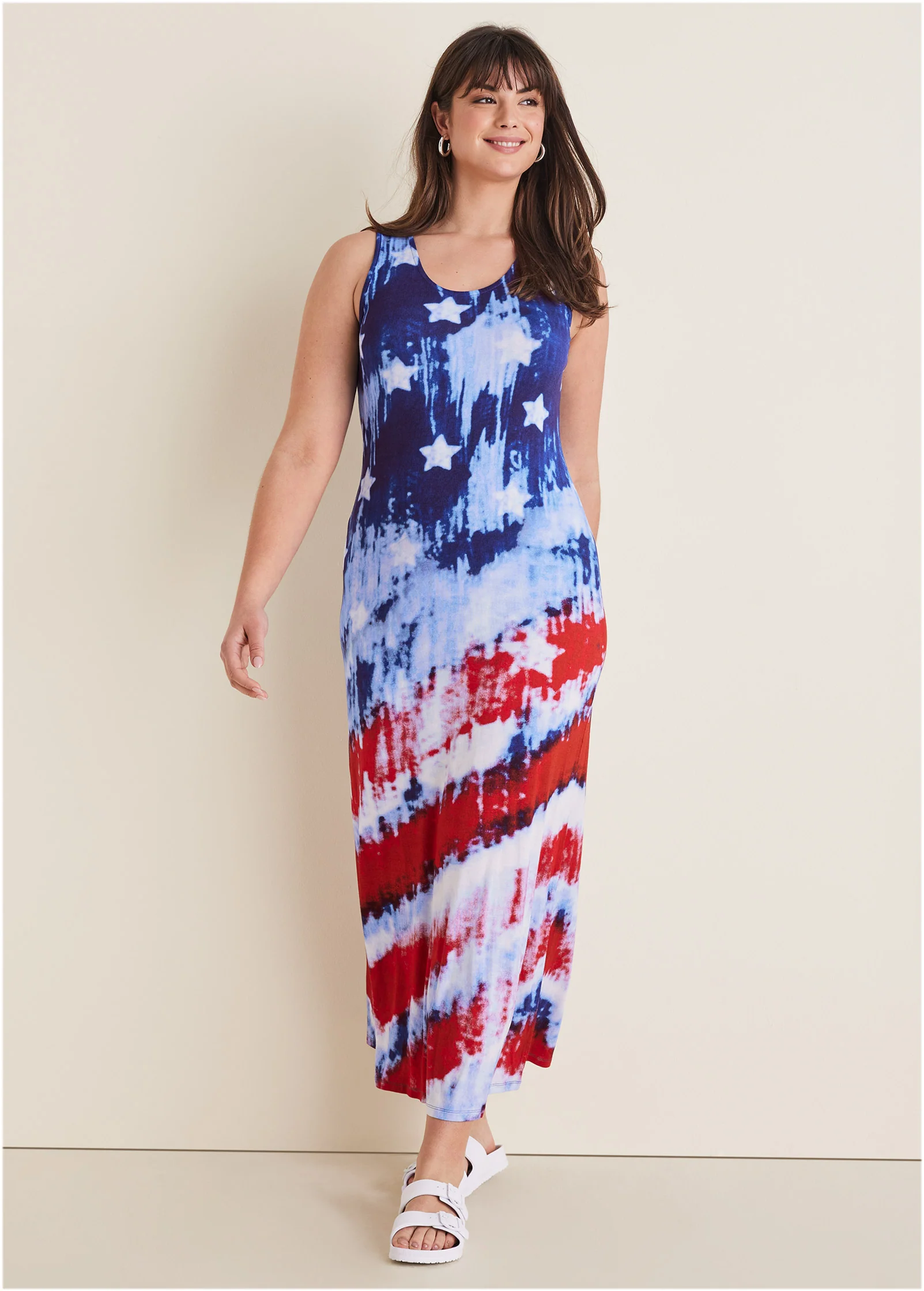 Rayon Maxi Dress - Boardwalk Flag