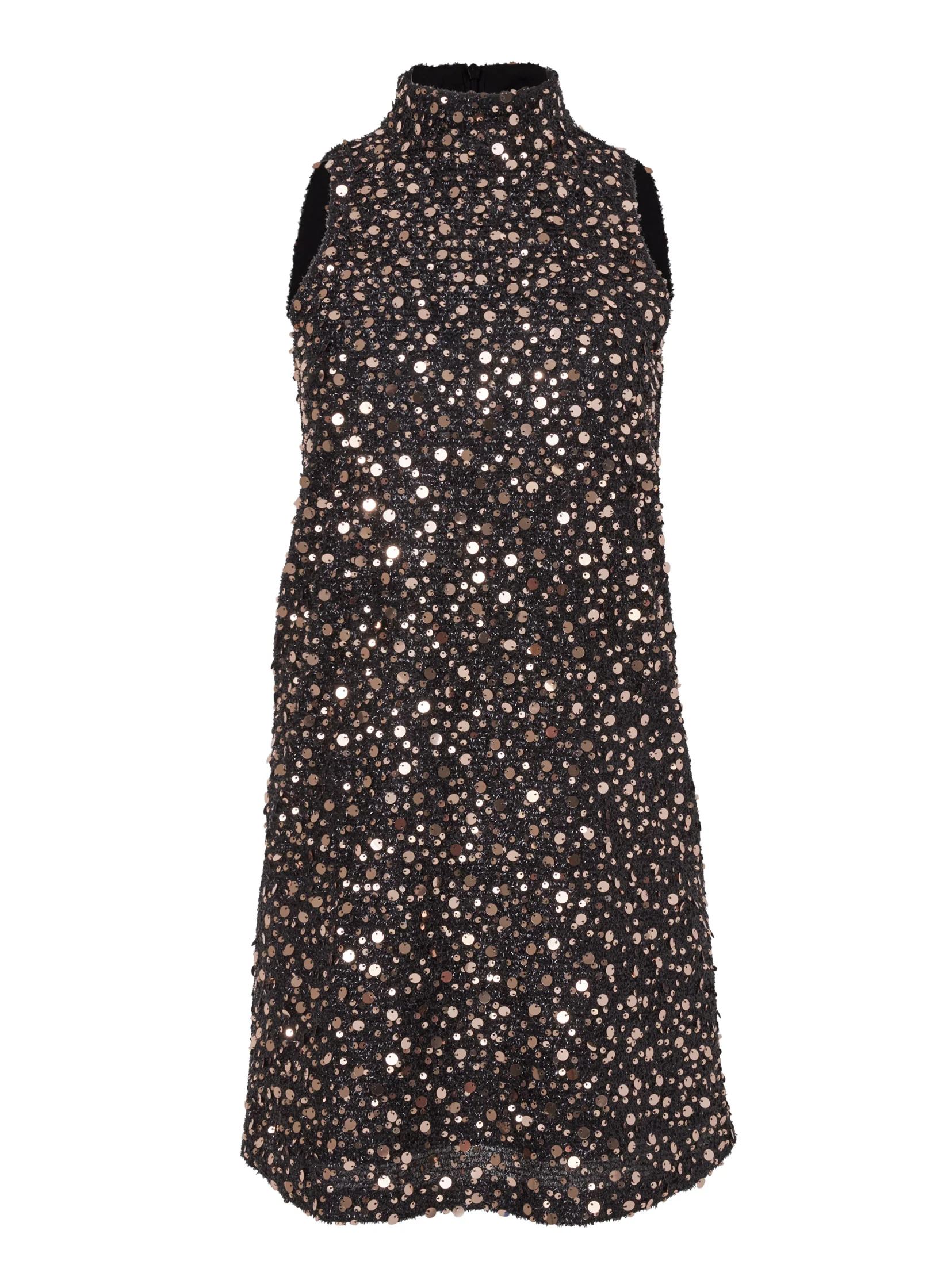 Sequin mini dress - Black & Gold