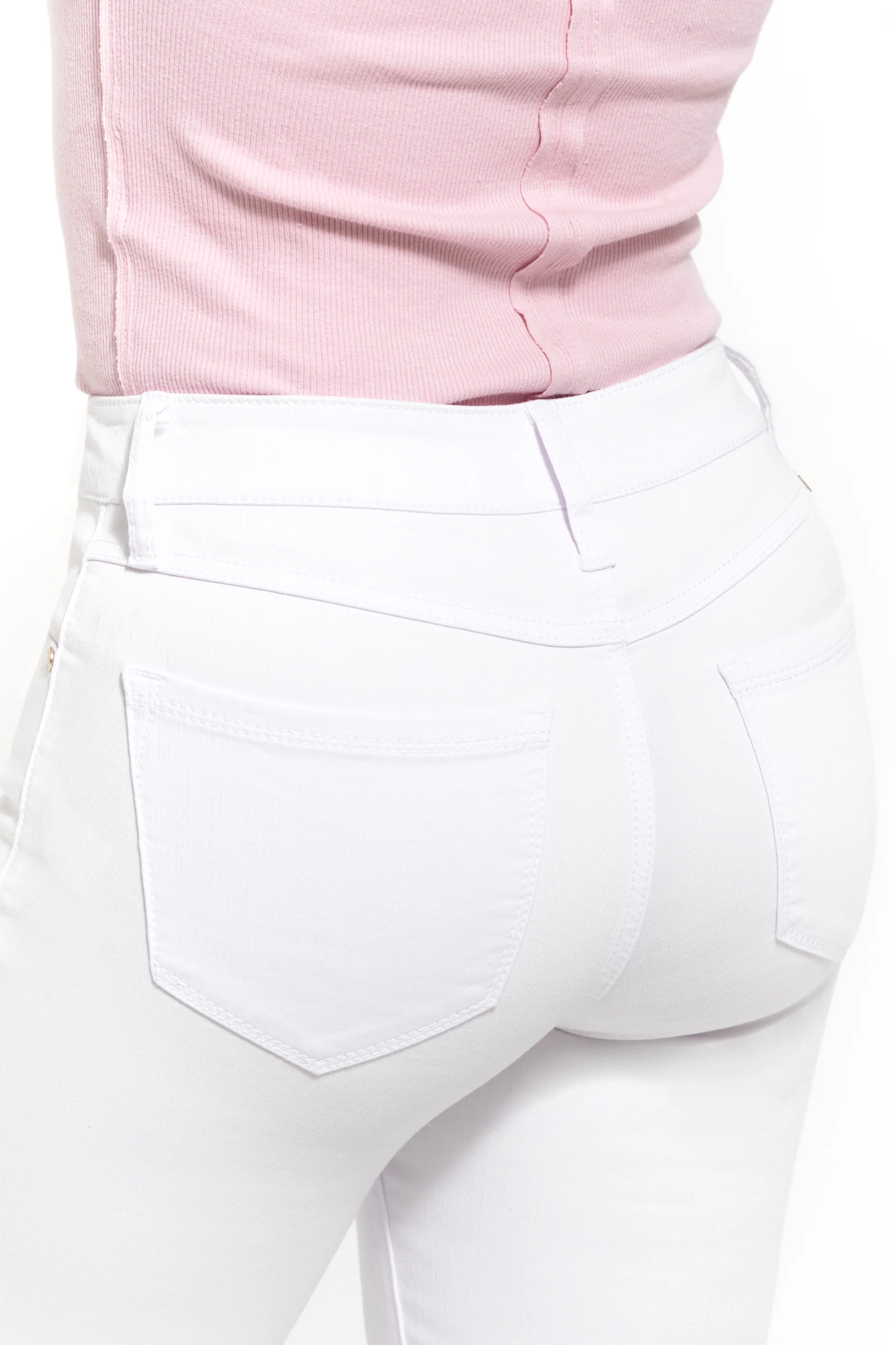 Petite Silk Slim Boot in White