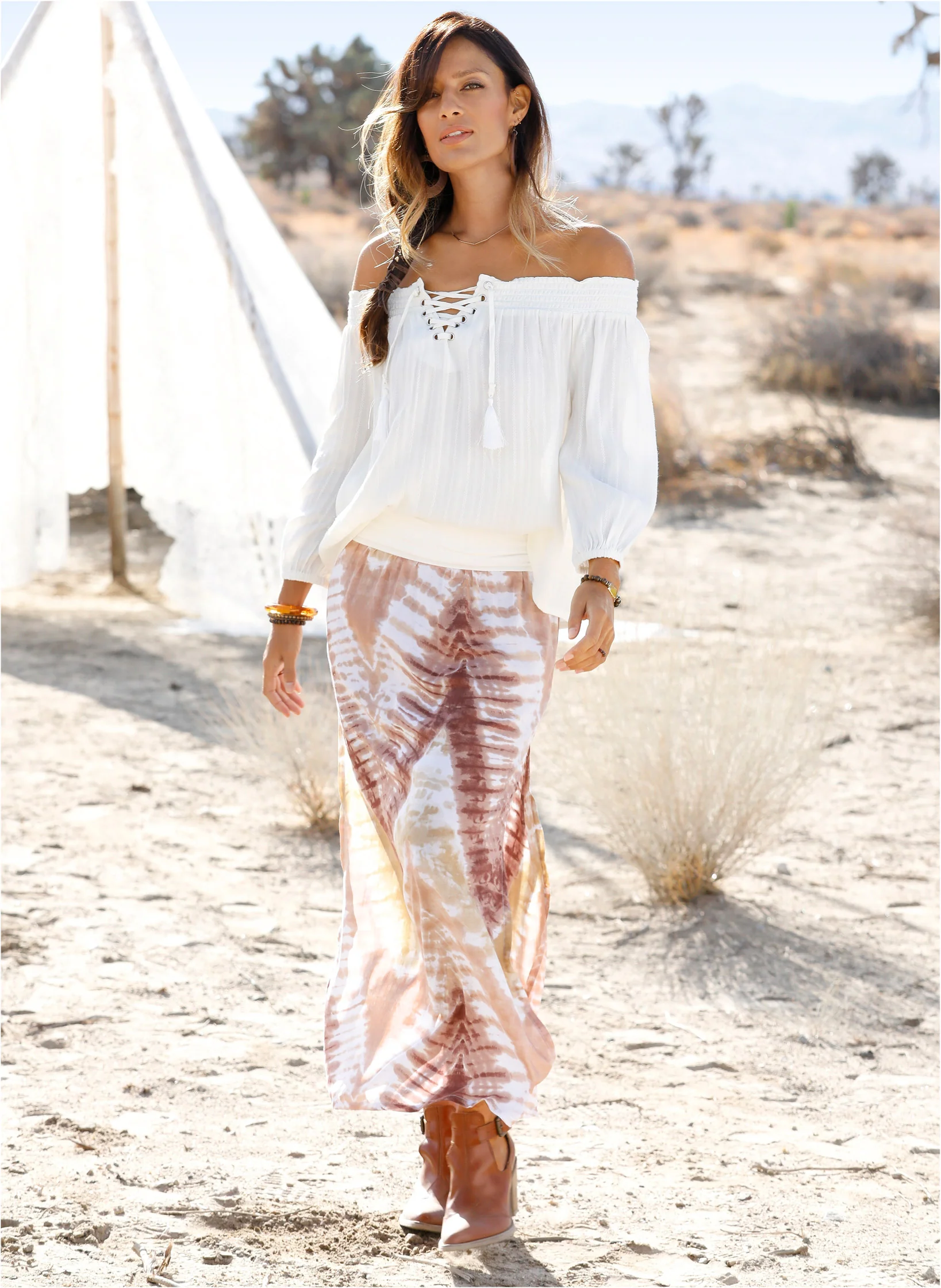 Off-the-shoulder top - Cream