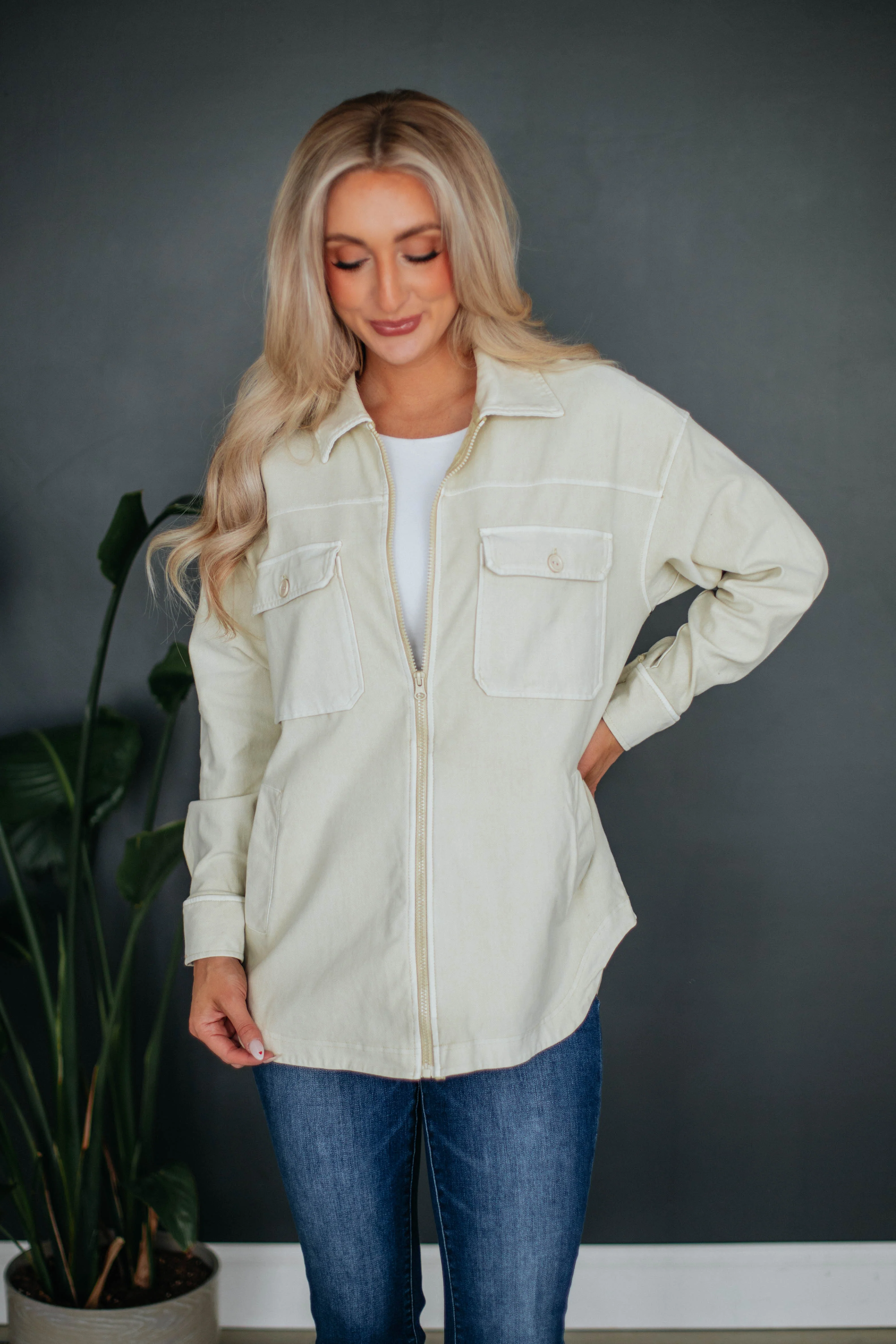 Zoey Shacket - Natural