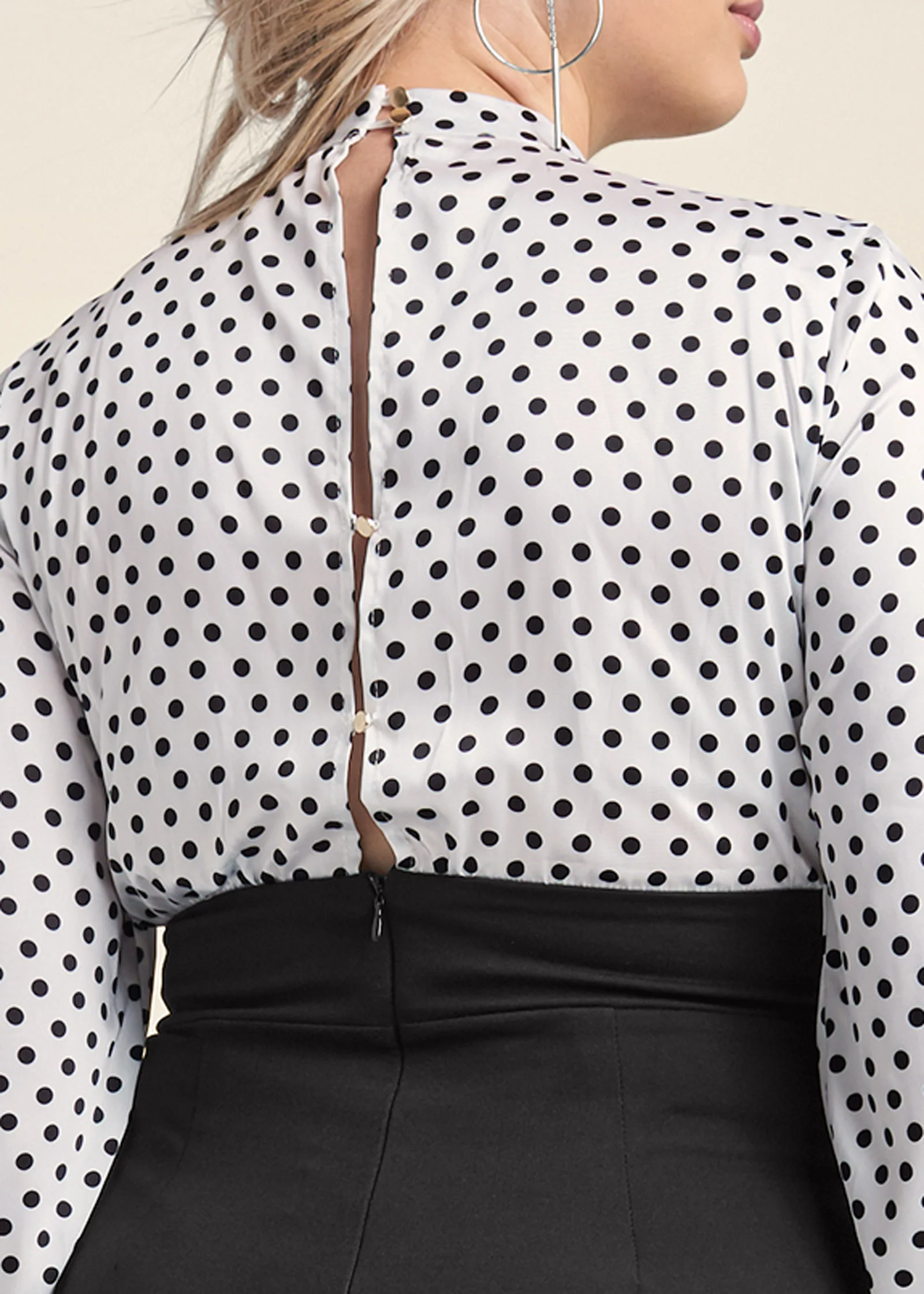 Belted pencil-skirt dress - White & Black