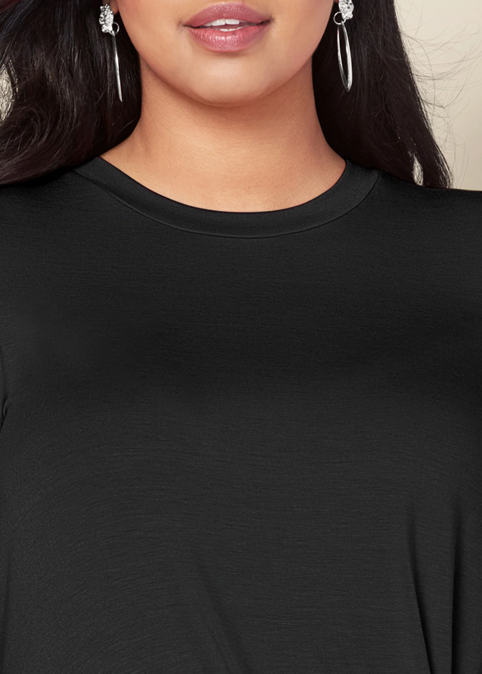 Twisted knot detail top - Black