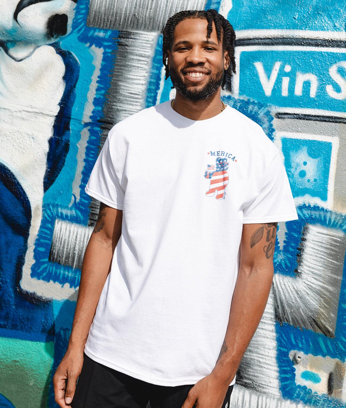 Merica Riot Bear Mens T-Shirt