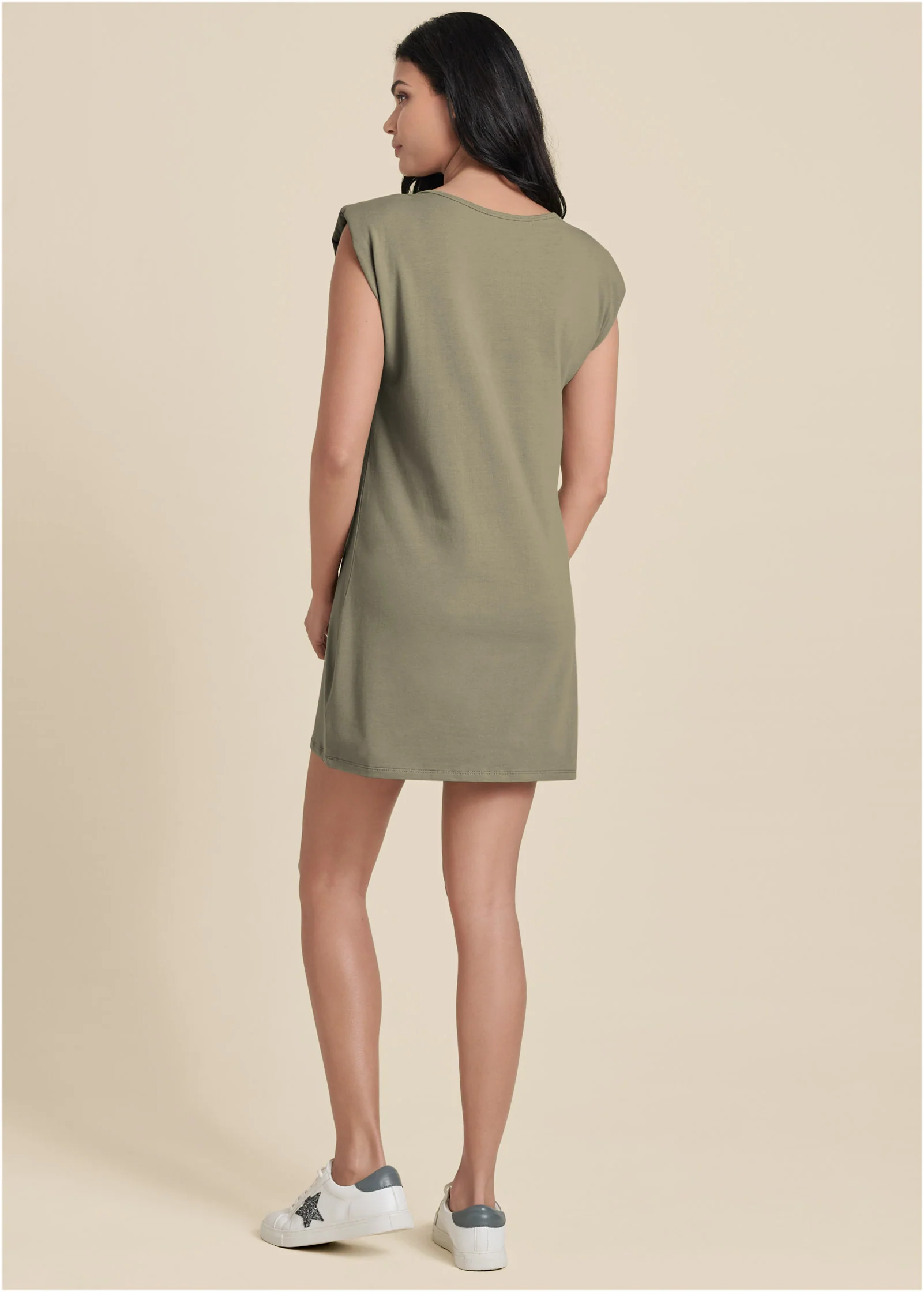 Easy shift dress - Olive