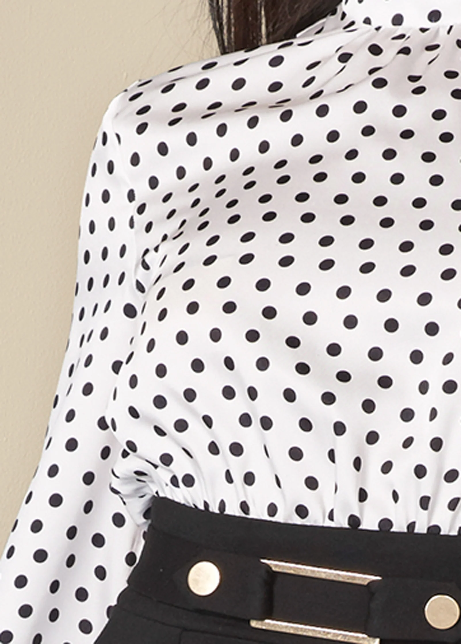 Belted pencil-skirt dress - White & Black