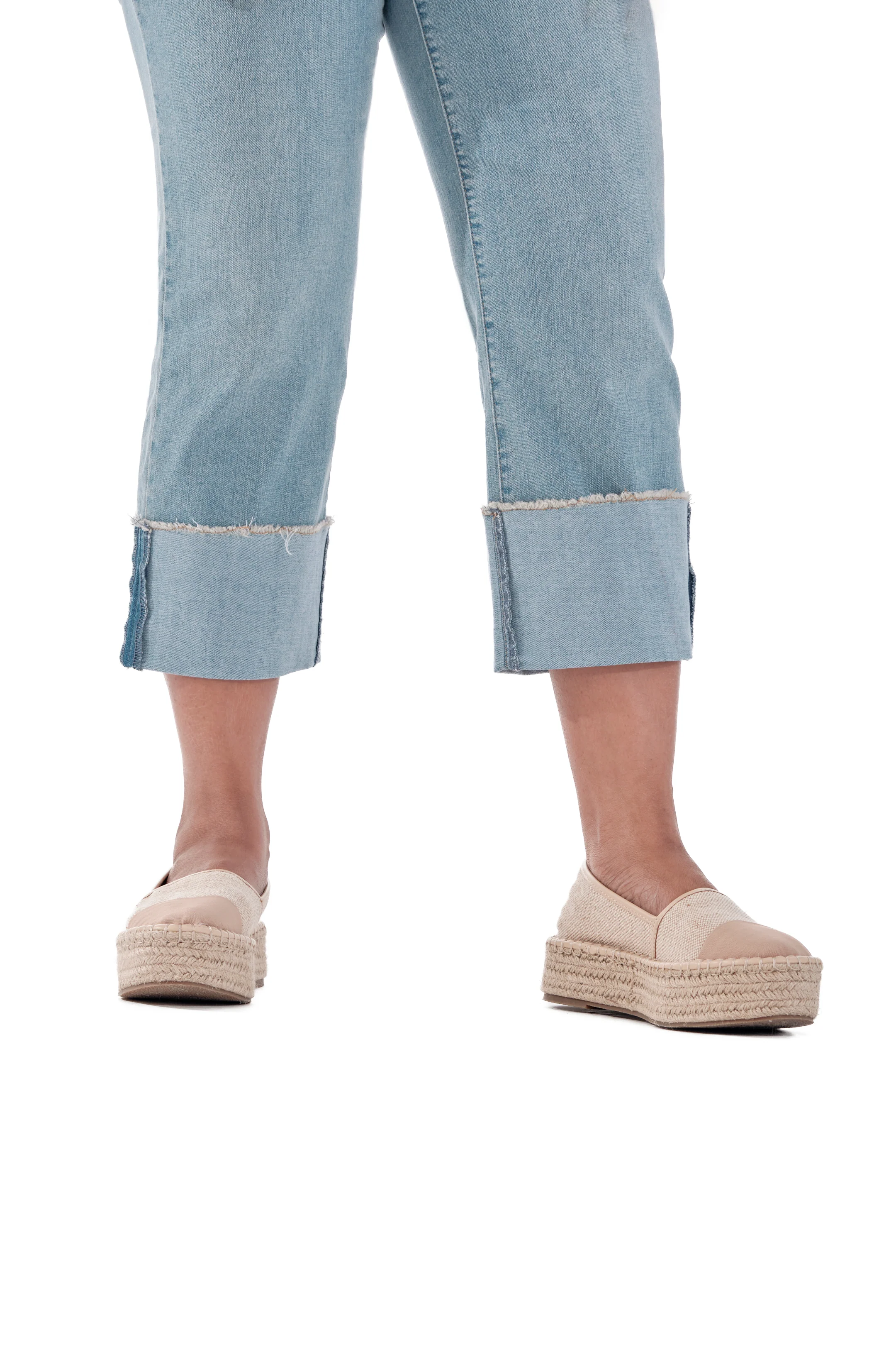 Petite Eco Cuffed Crop Straight in Caley