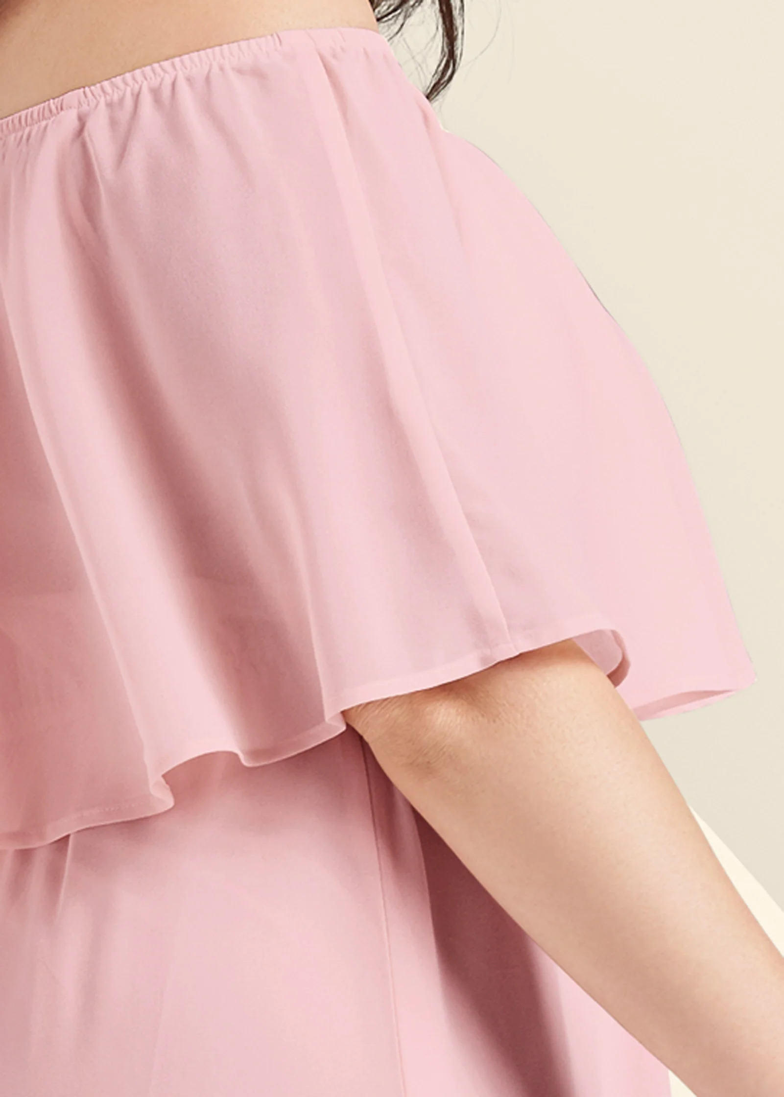 Tiered maxi dress - Blush