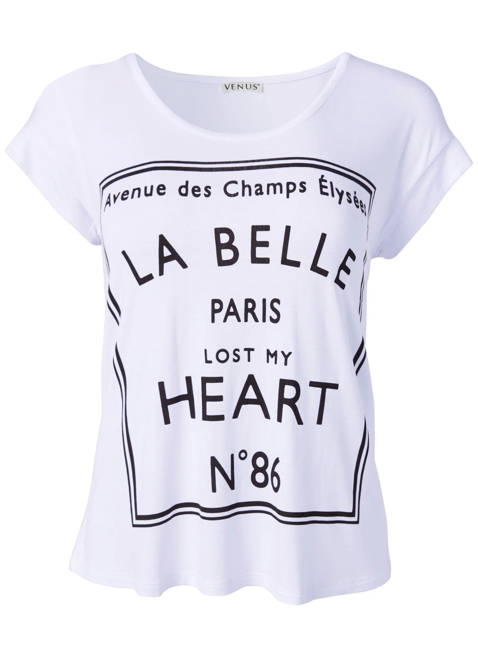 Love print top - White