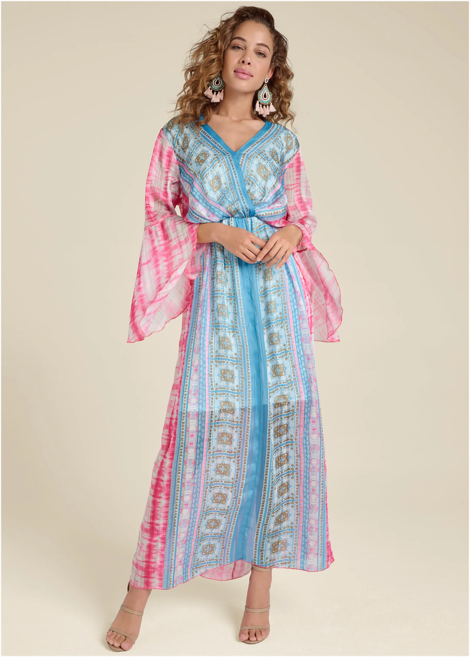 Printed maxi dress - Pink Multi