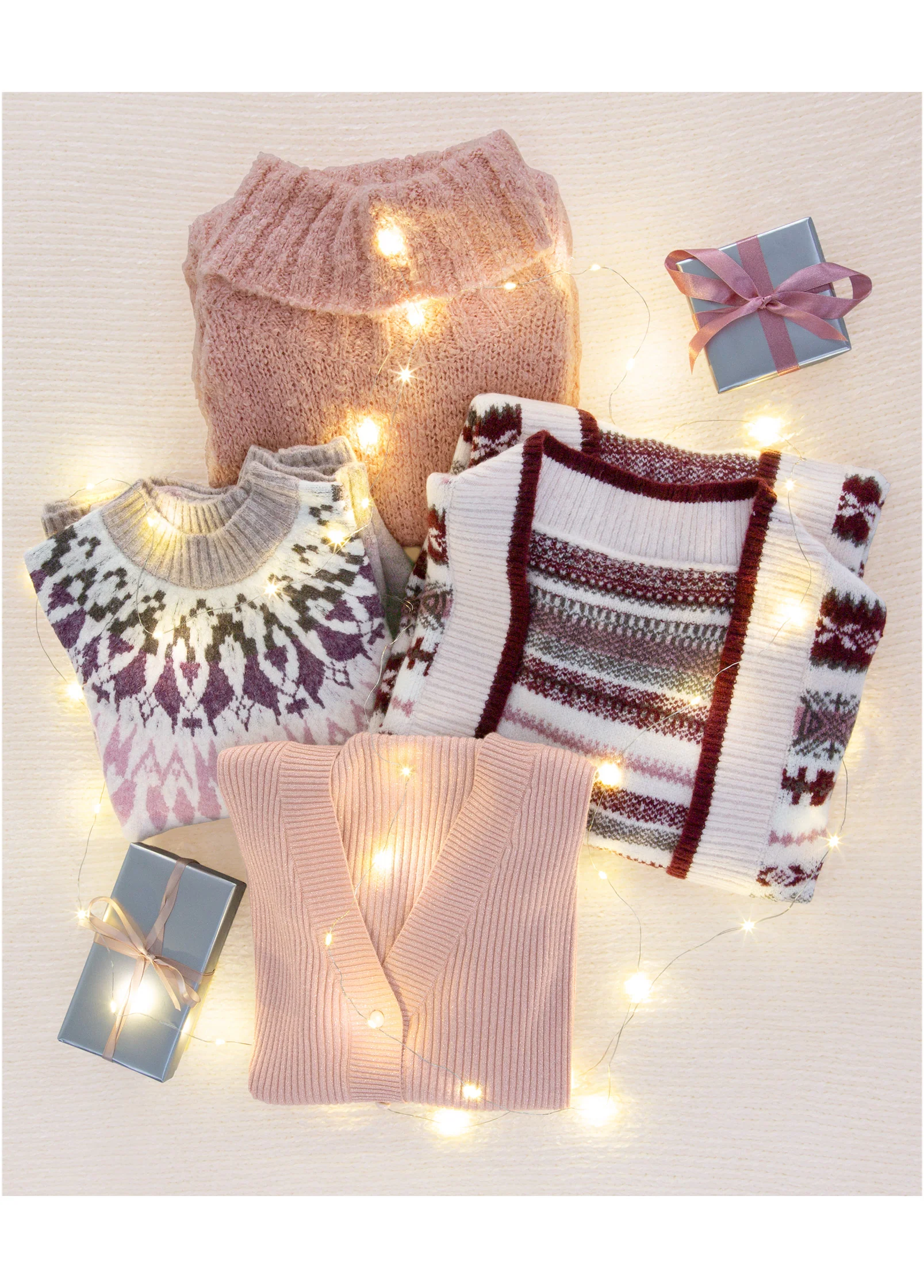 Fair Isle cardigan - Pink Multi