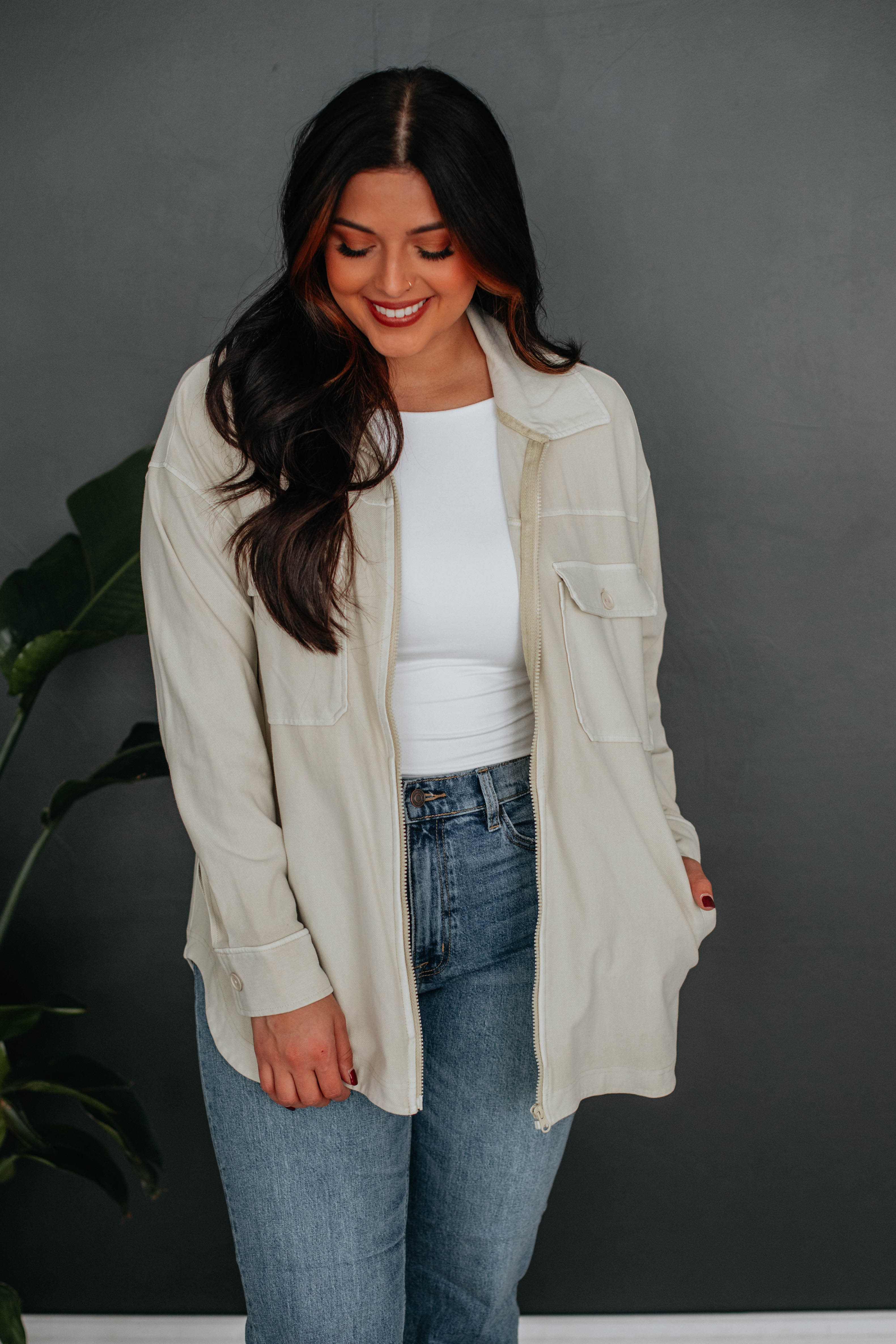 Zoey Shacket - Natural