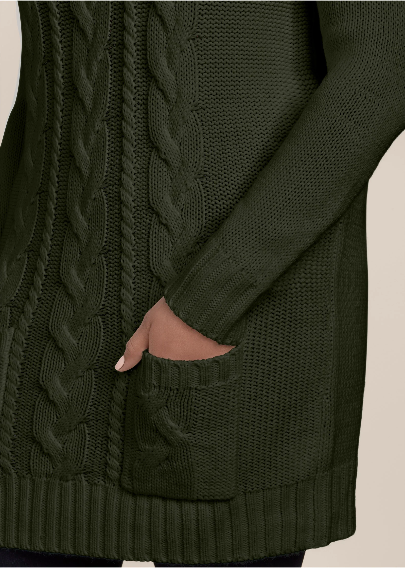 Cozy sweater dress - Olive