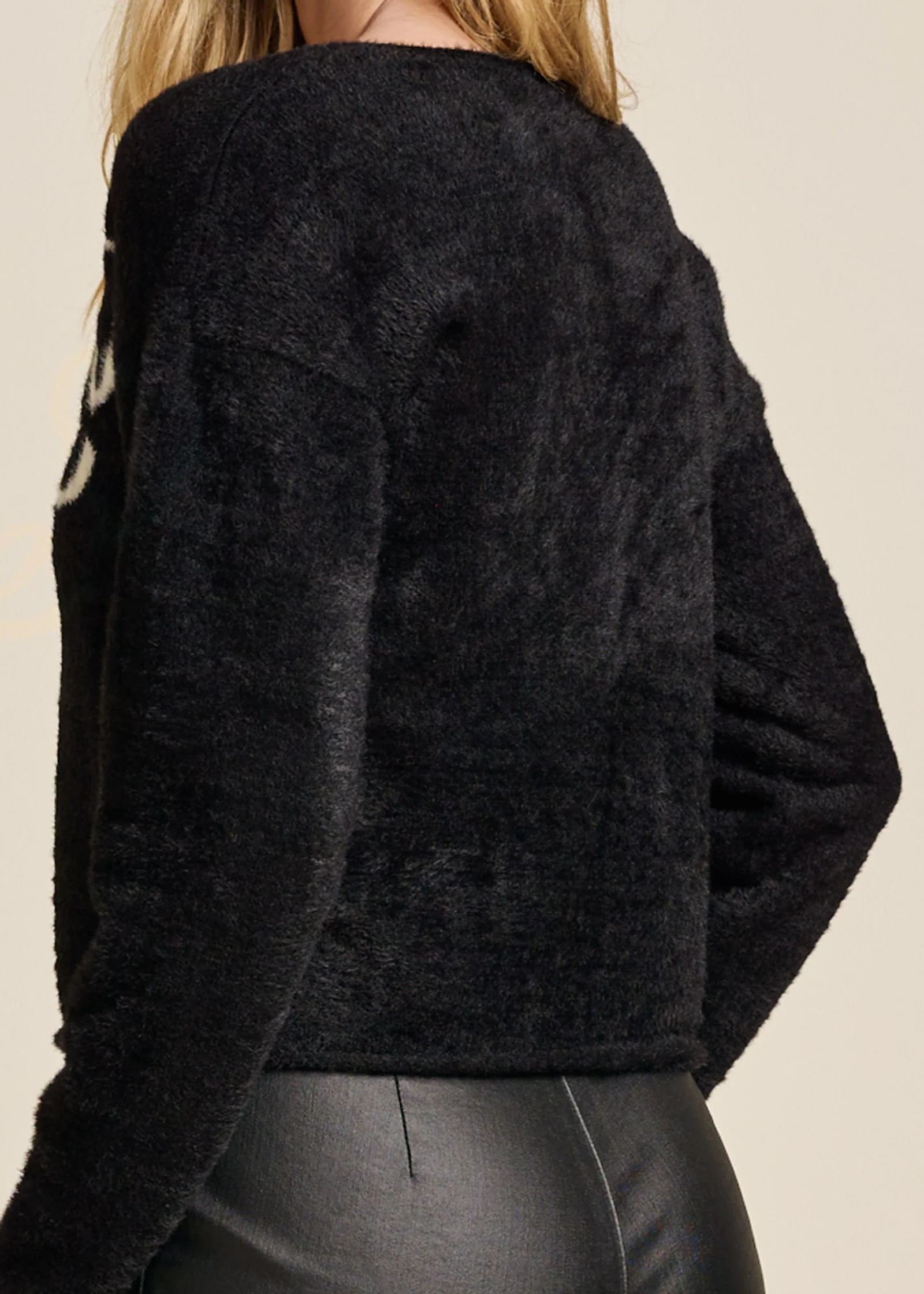 Love graphic sweater - Black