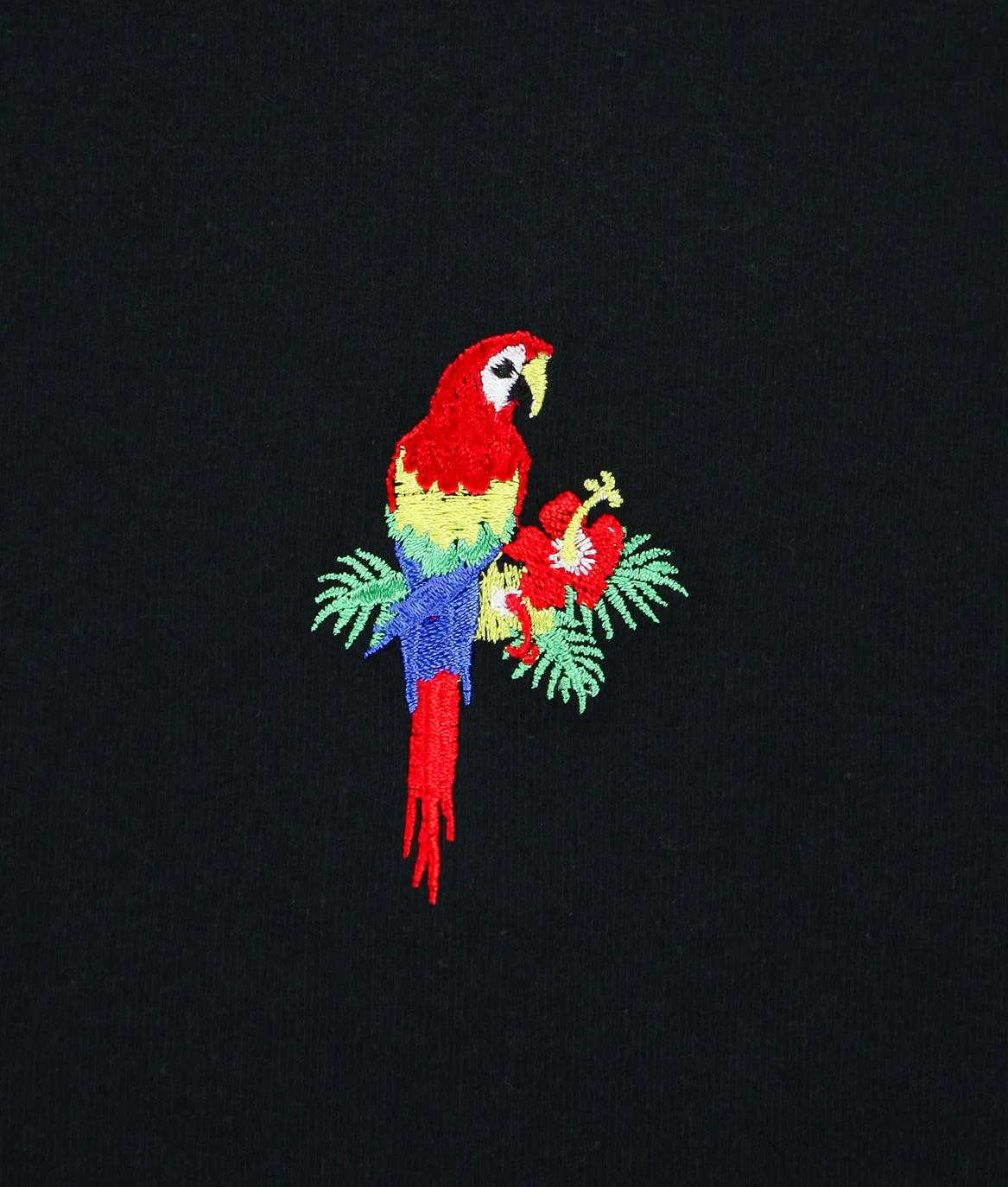 Tropical Parrot Embroidered Mens T-Shirt