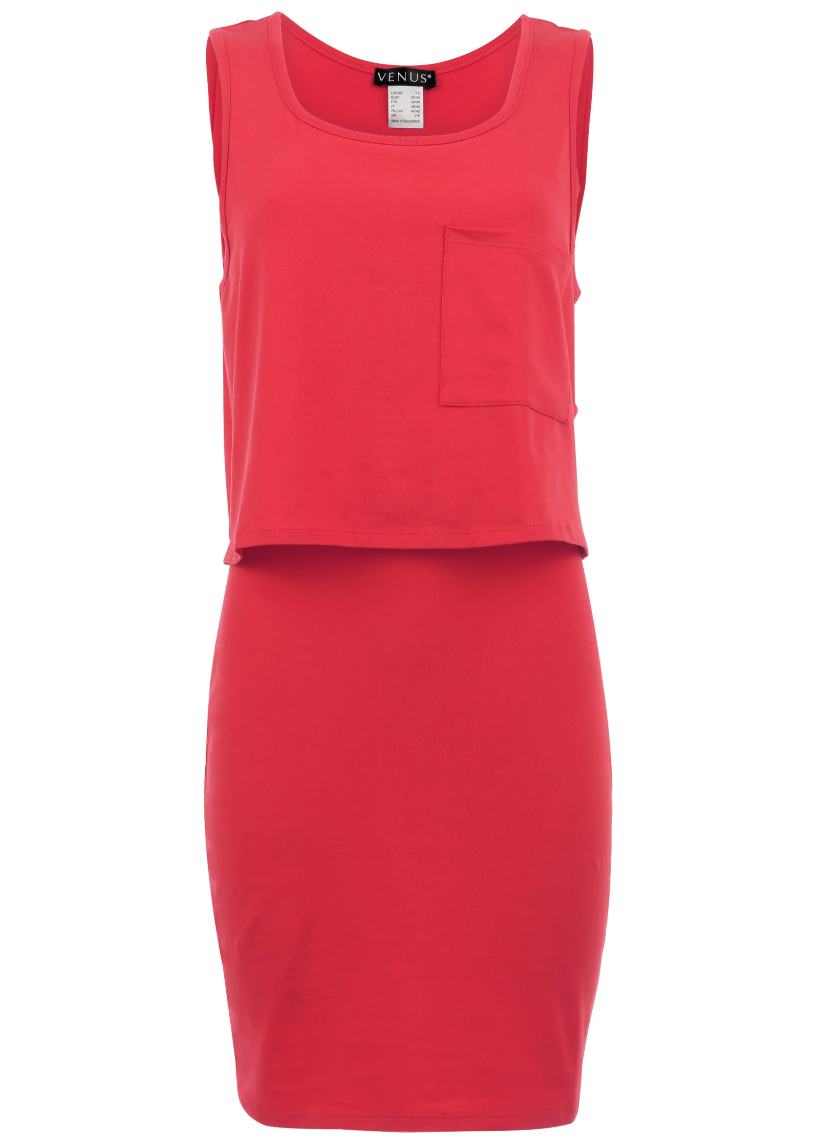 Casual tank dress - Red