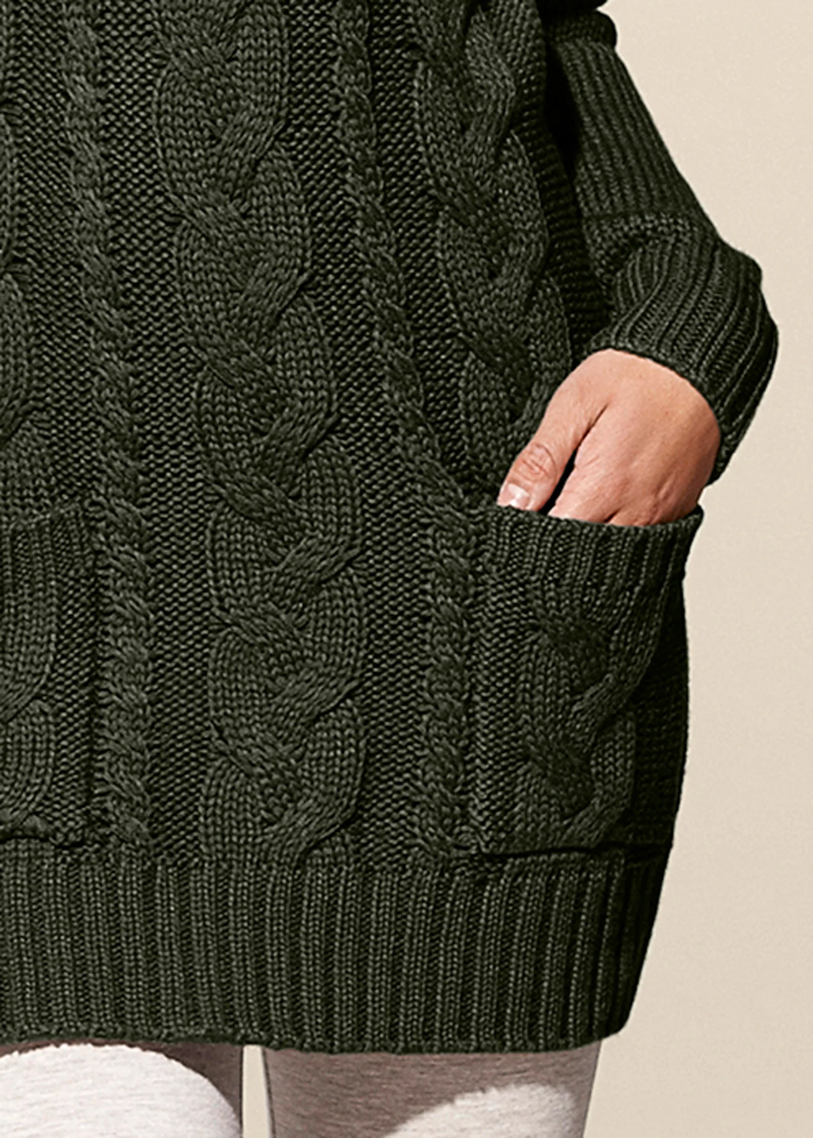 Cozy sweater dress - Olive