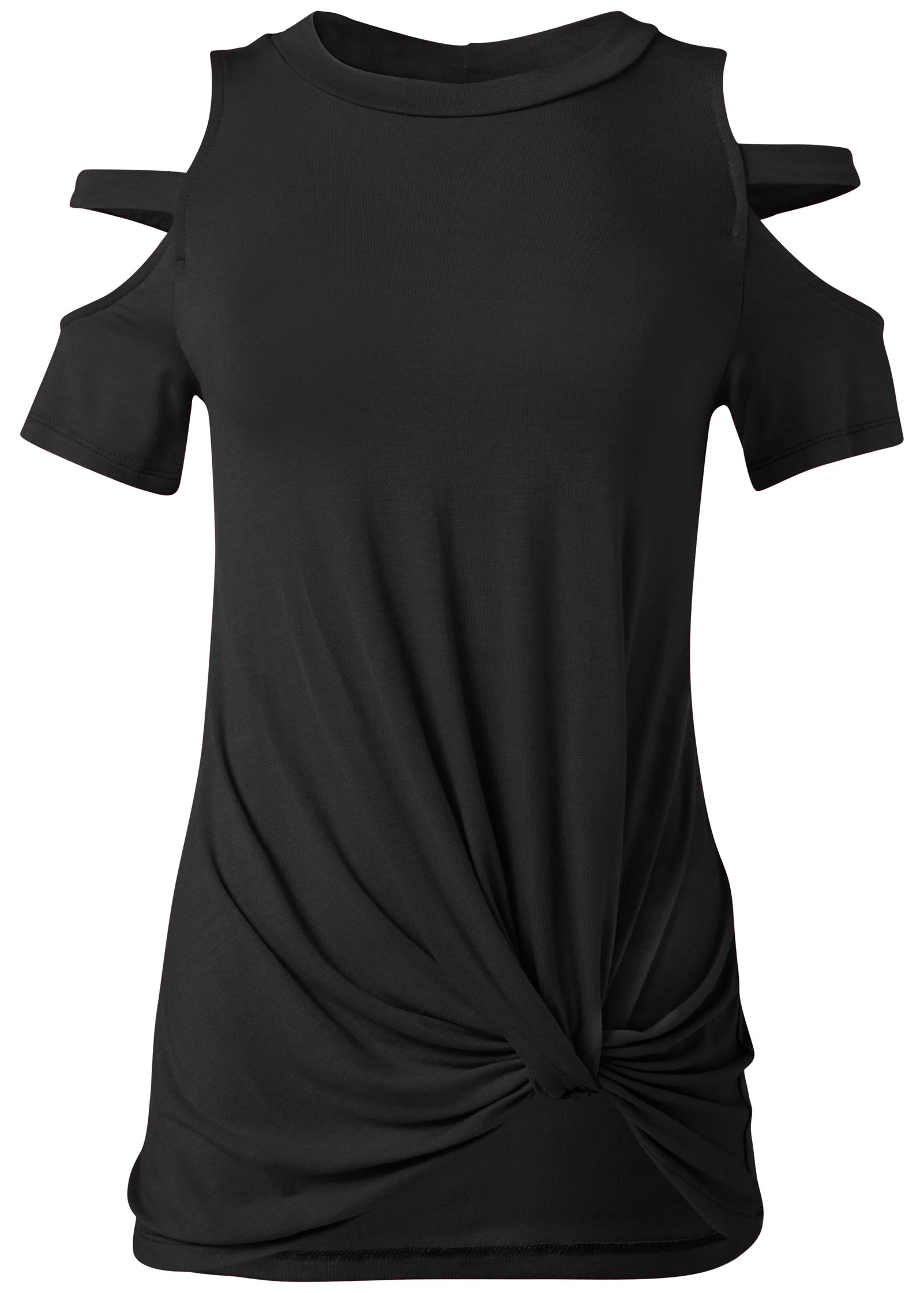 Twisted knot detail top - Black