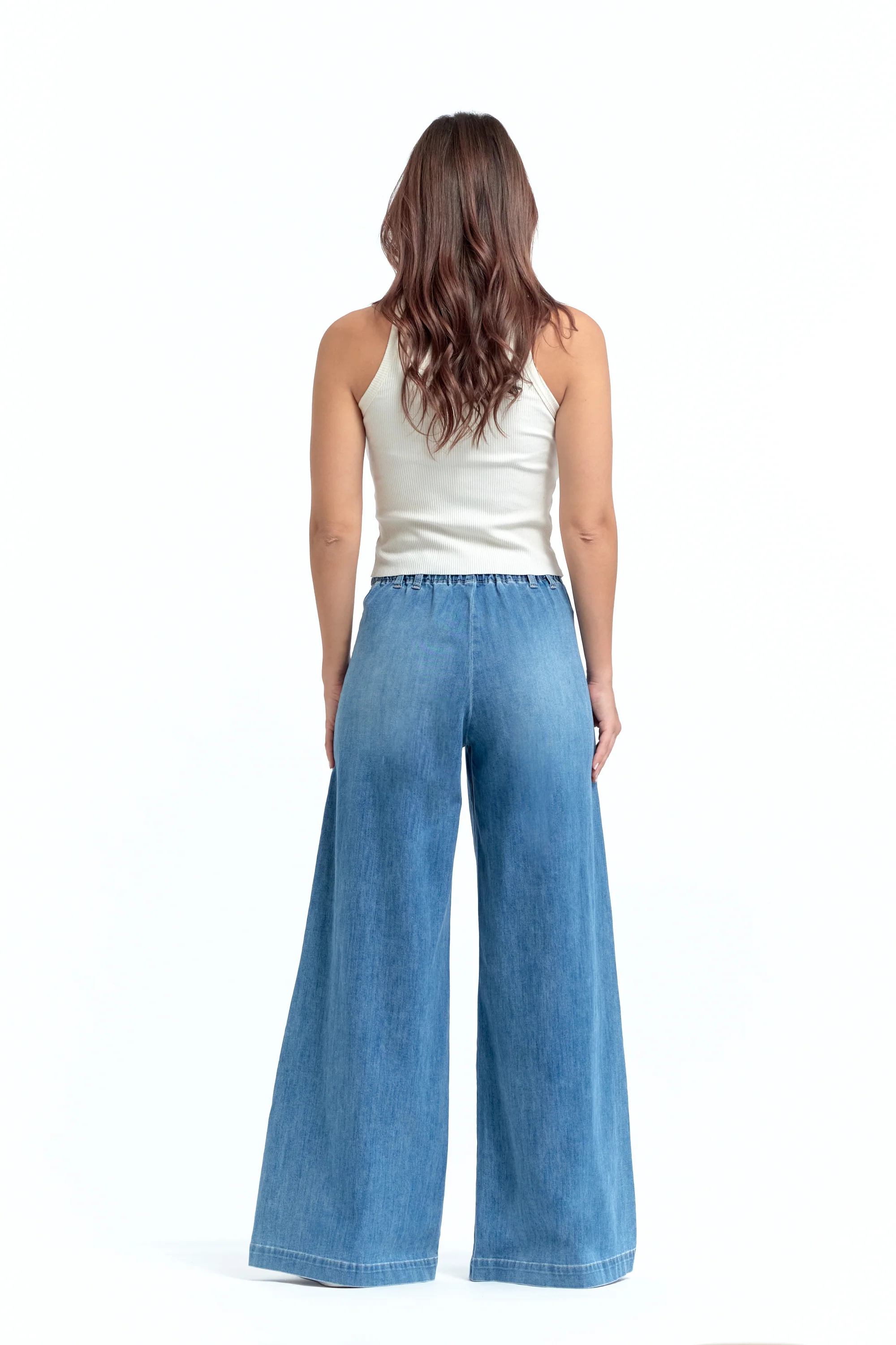 Chambray Wide Leg in Tilt