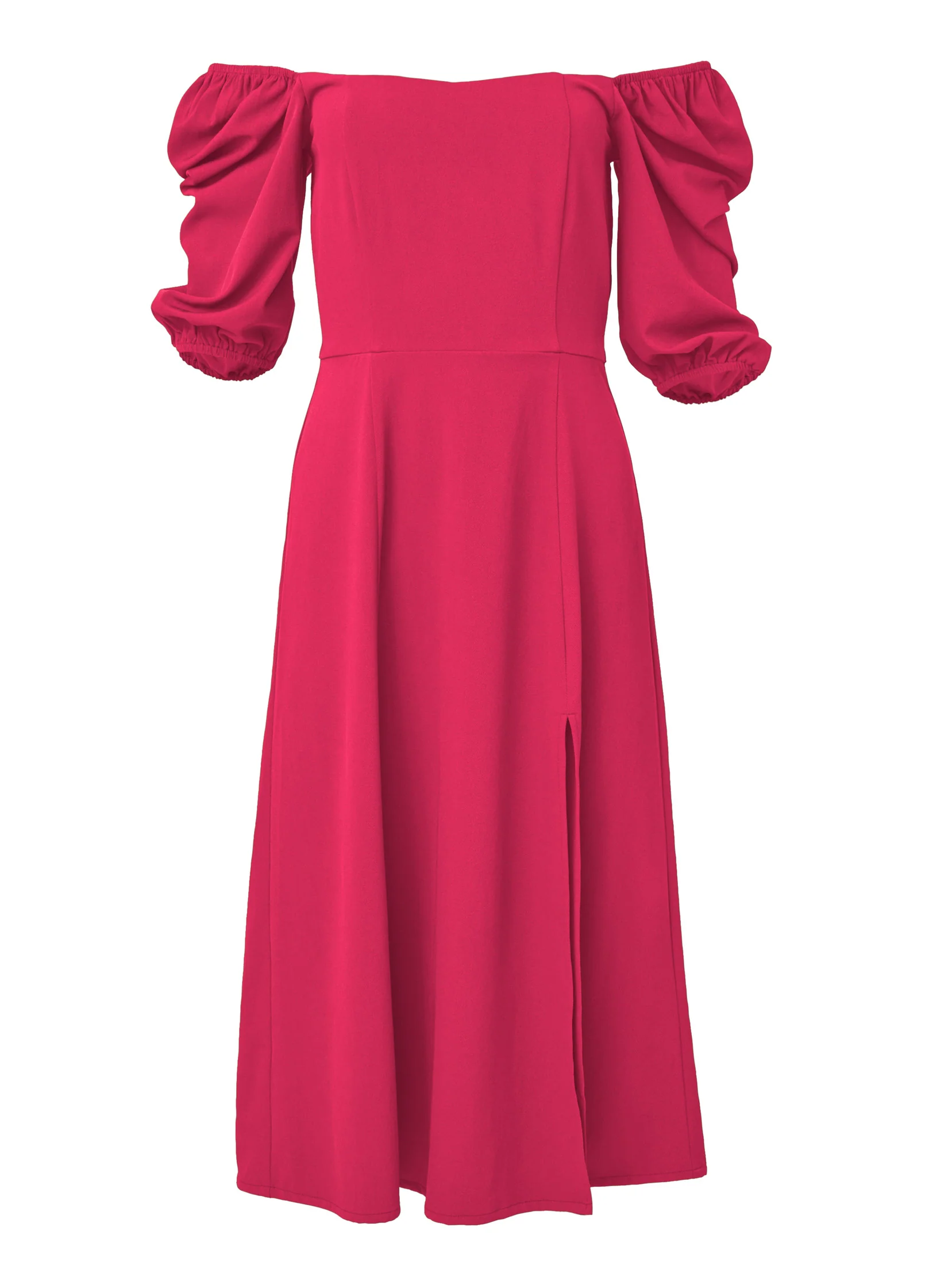 Square Neck Midi Dress - Azalea