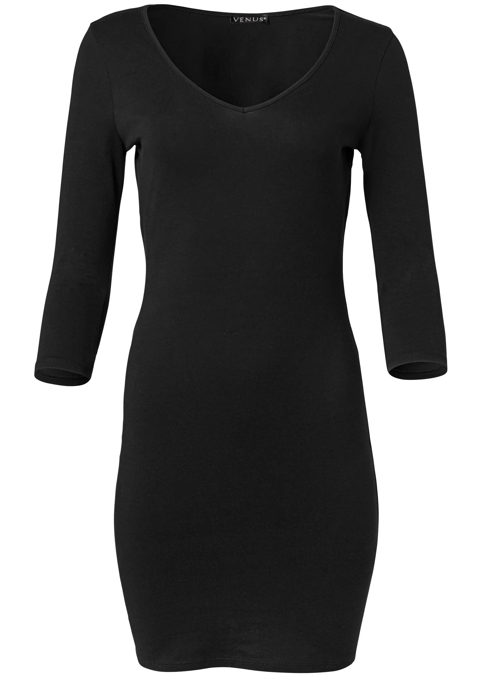 Long and lean mini dress - Black