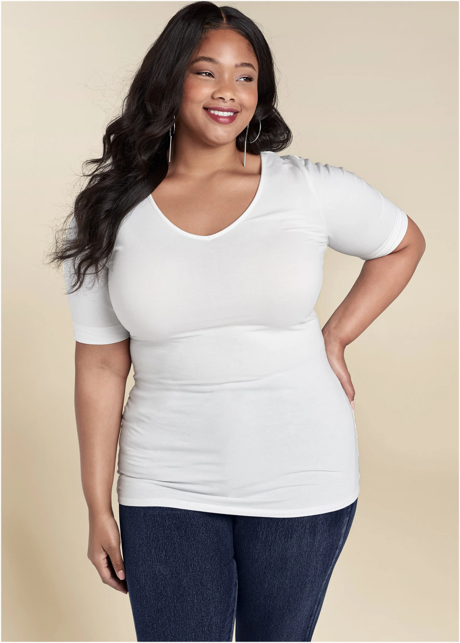 Long and lean tee - White