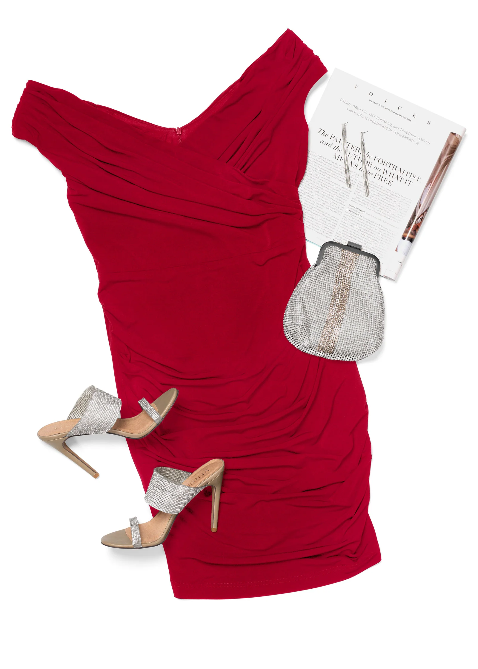 Ruched bodycon dress - Red